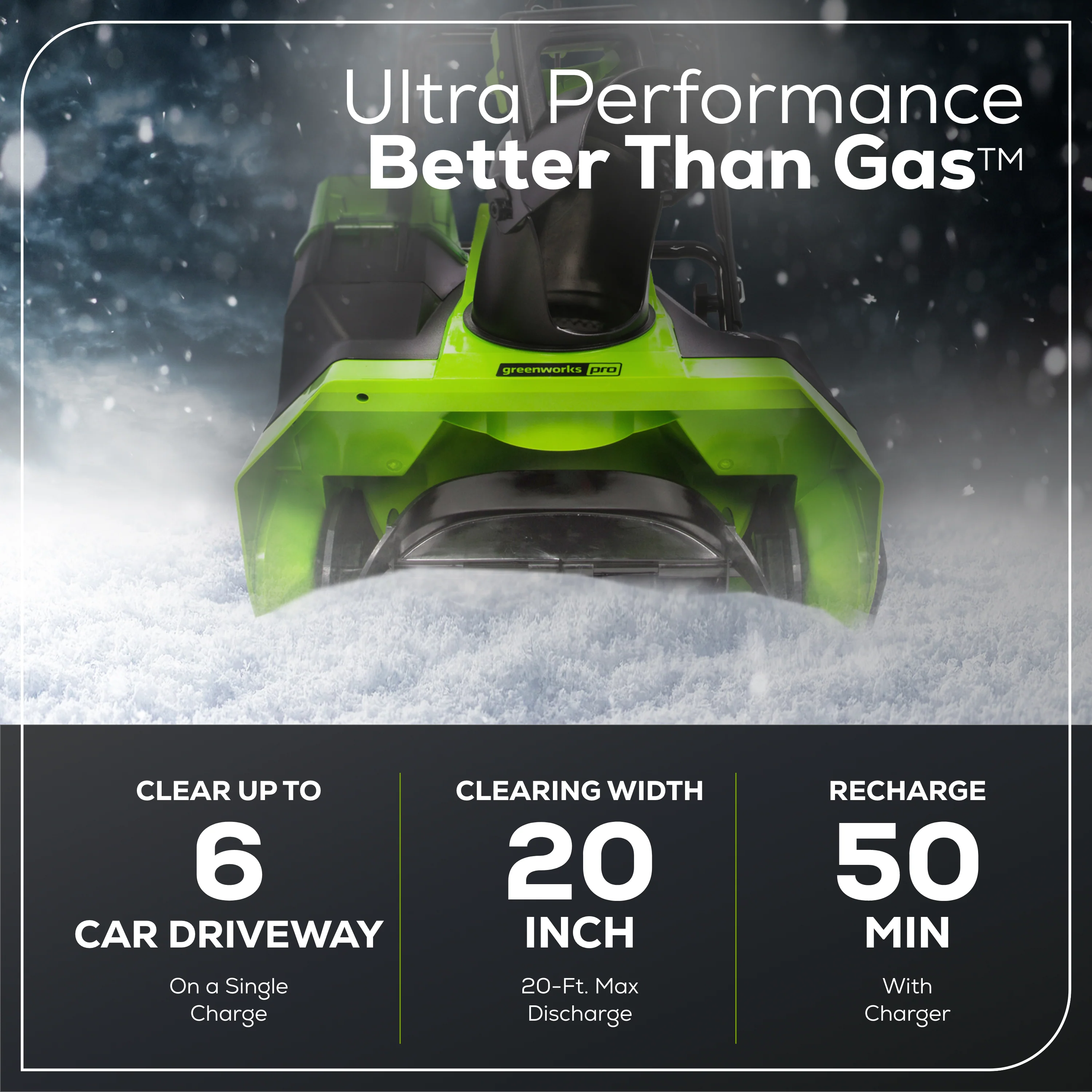 60V 20 Cordless Battery Single-Stage Snow Blower (Tool Only)