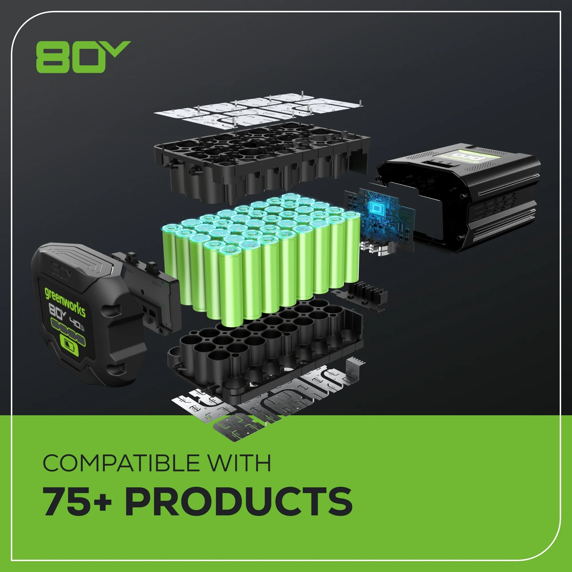 80V 22 Cordless Battery Single-Stage Snow Blower w/ 4.0 Ah Battery & Charger