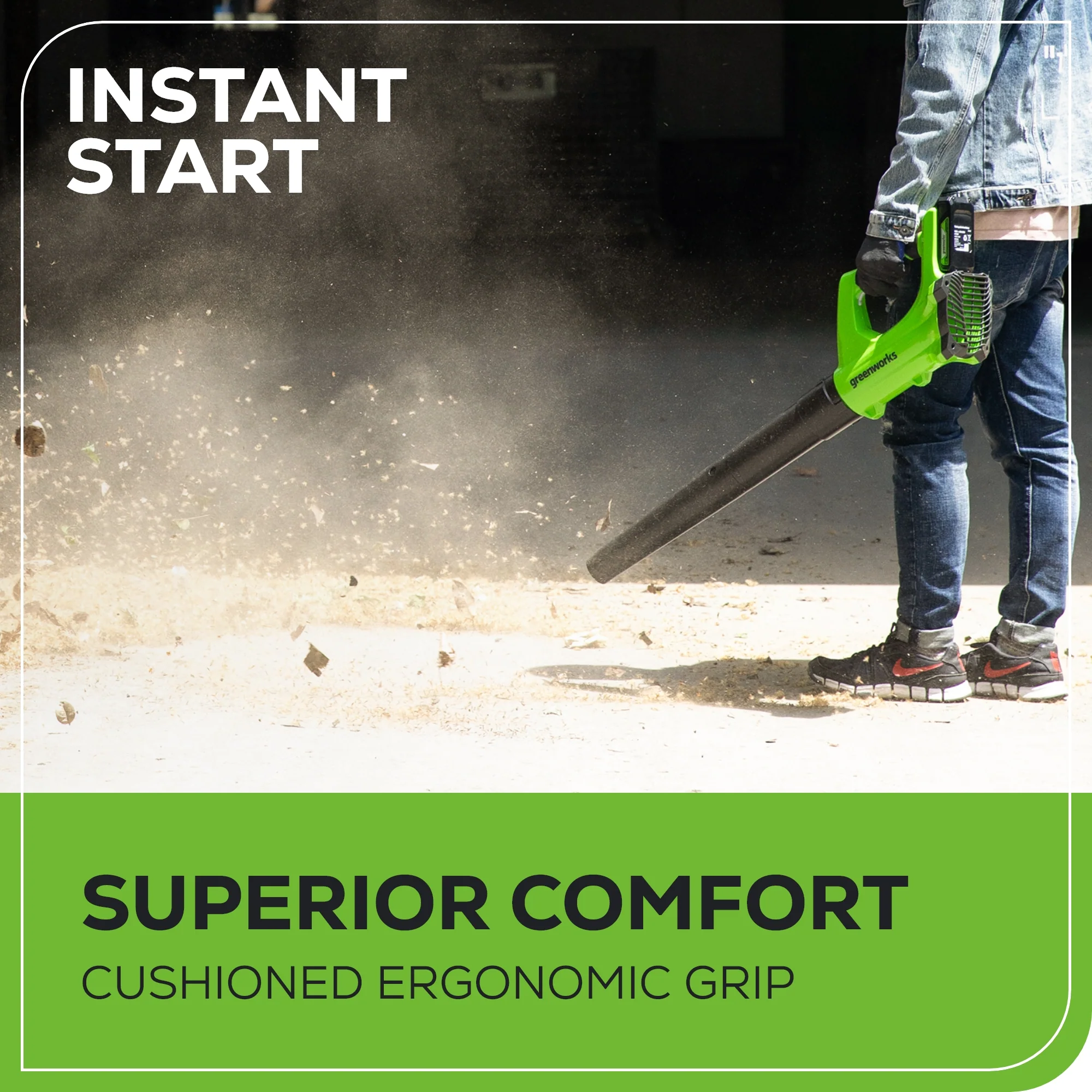 24V Cordless 330 CFM Axial Blower w/ 2.0Ah Battery & Charger