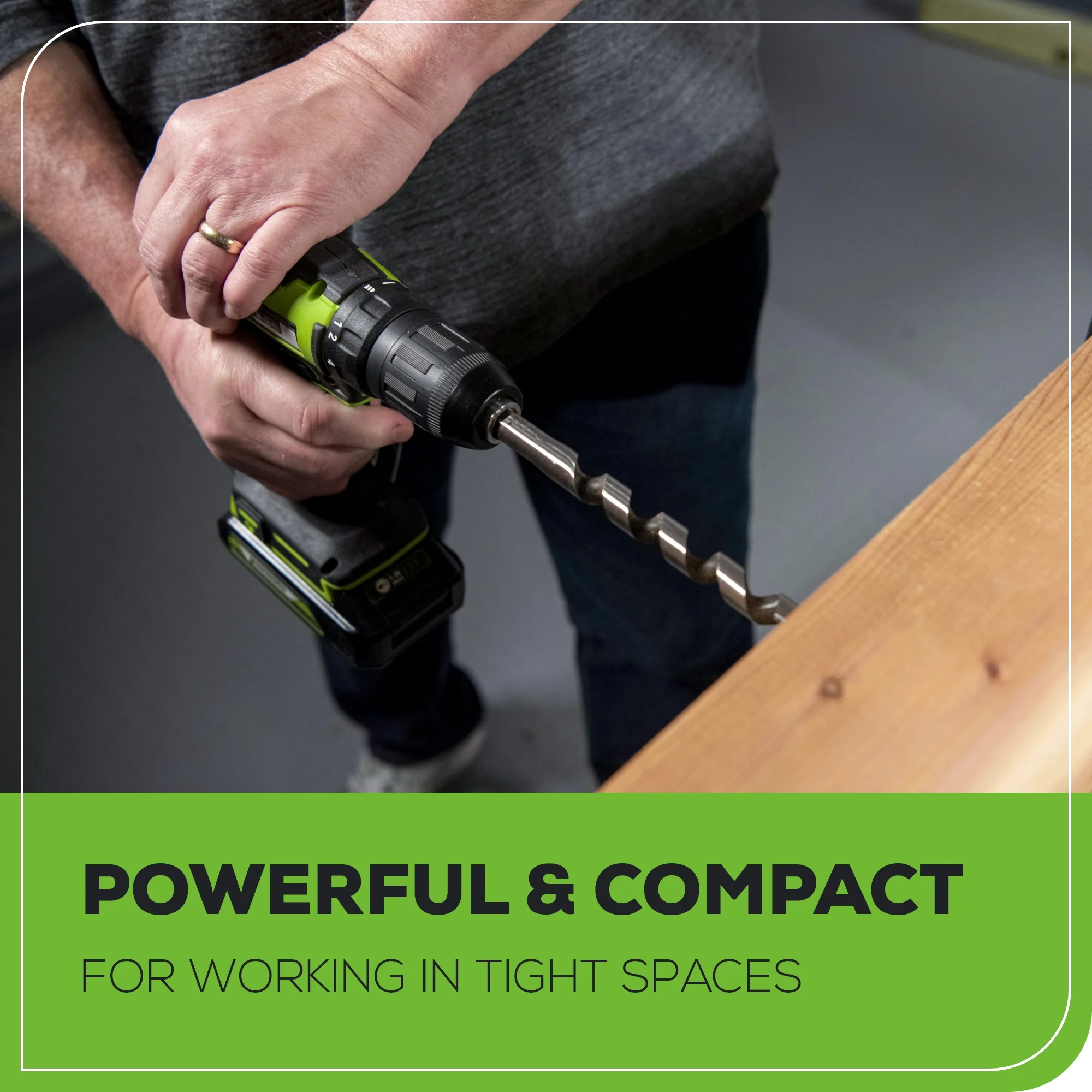 24V Brushless 1/2 310 in/lbs Drill Kit w/ (2) 2Ah Batteries and Charger, 8-piece Bit Set and Tool Bag Included