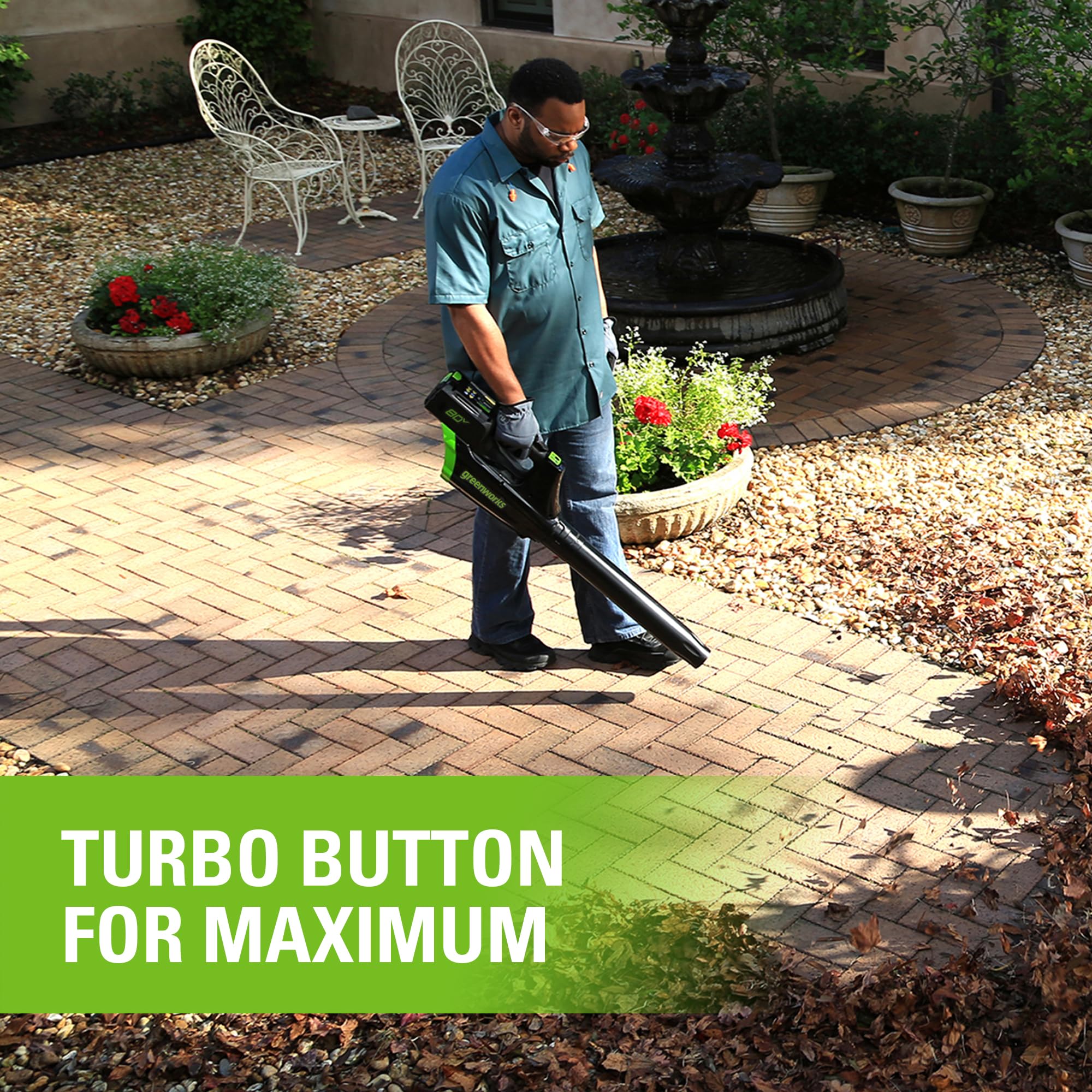 80V 21 Cordless Battery Brushless 3-in-1 Push Mower & 500CFM Axial Leaf Blower w/(2) 2.0Ah Batteries and Rapid Charger