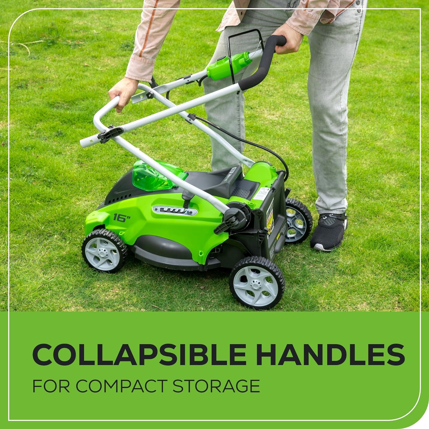 40V 16 Cordless Battery Push Lawn Mower w/ 4.0Ah Battery & Charger