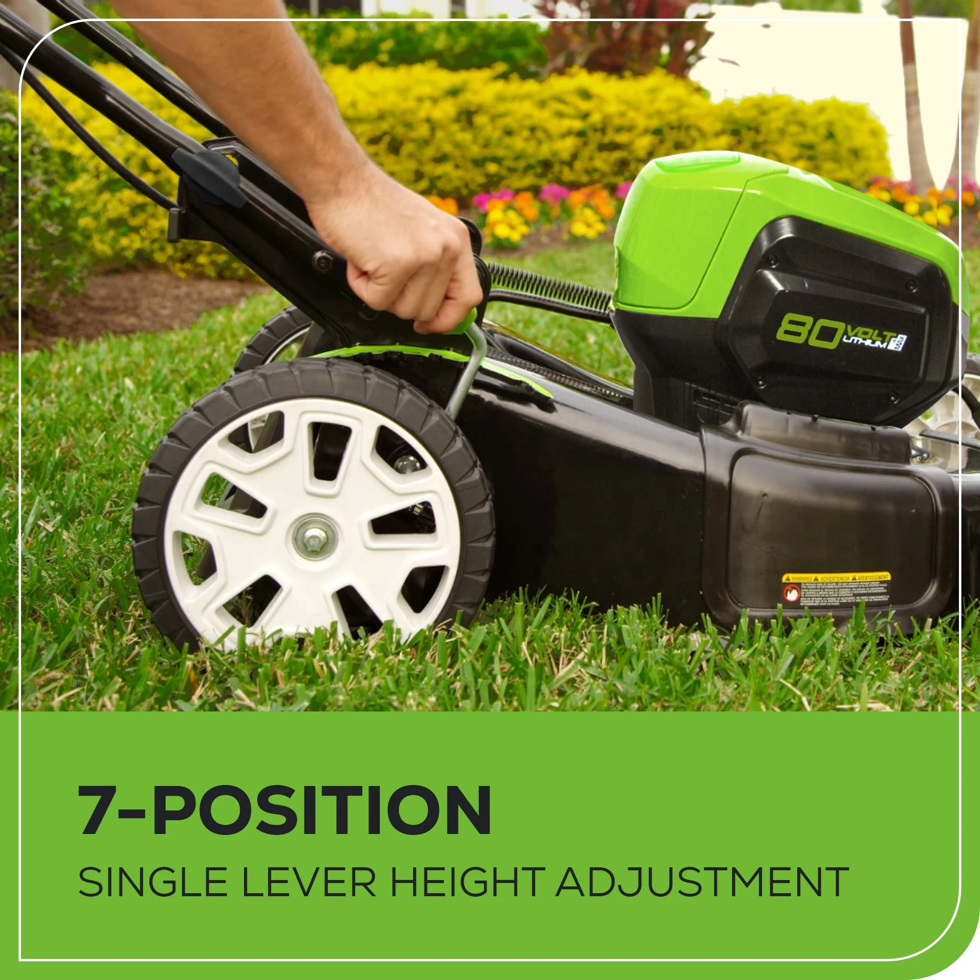 80V 21 Cordless Battery 3-in-1 Self-Propelled Lawn Mower w/ 4.0Ah Battery & Charger