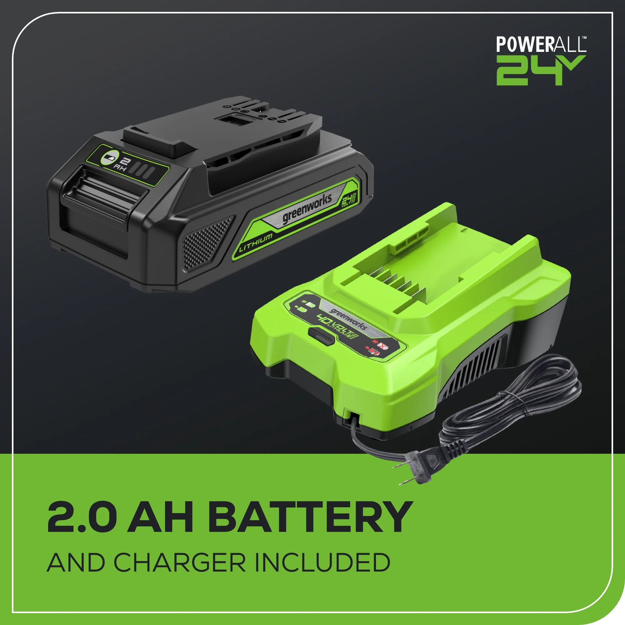 24V 6” Cordless Battery Brushless Pruner Saw w/ 2.0Ah Battery & Charger