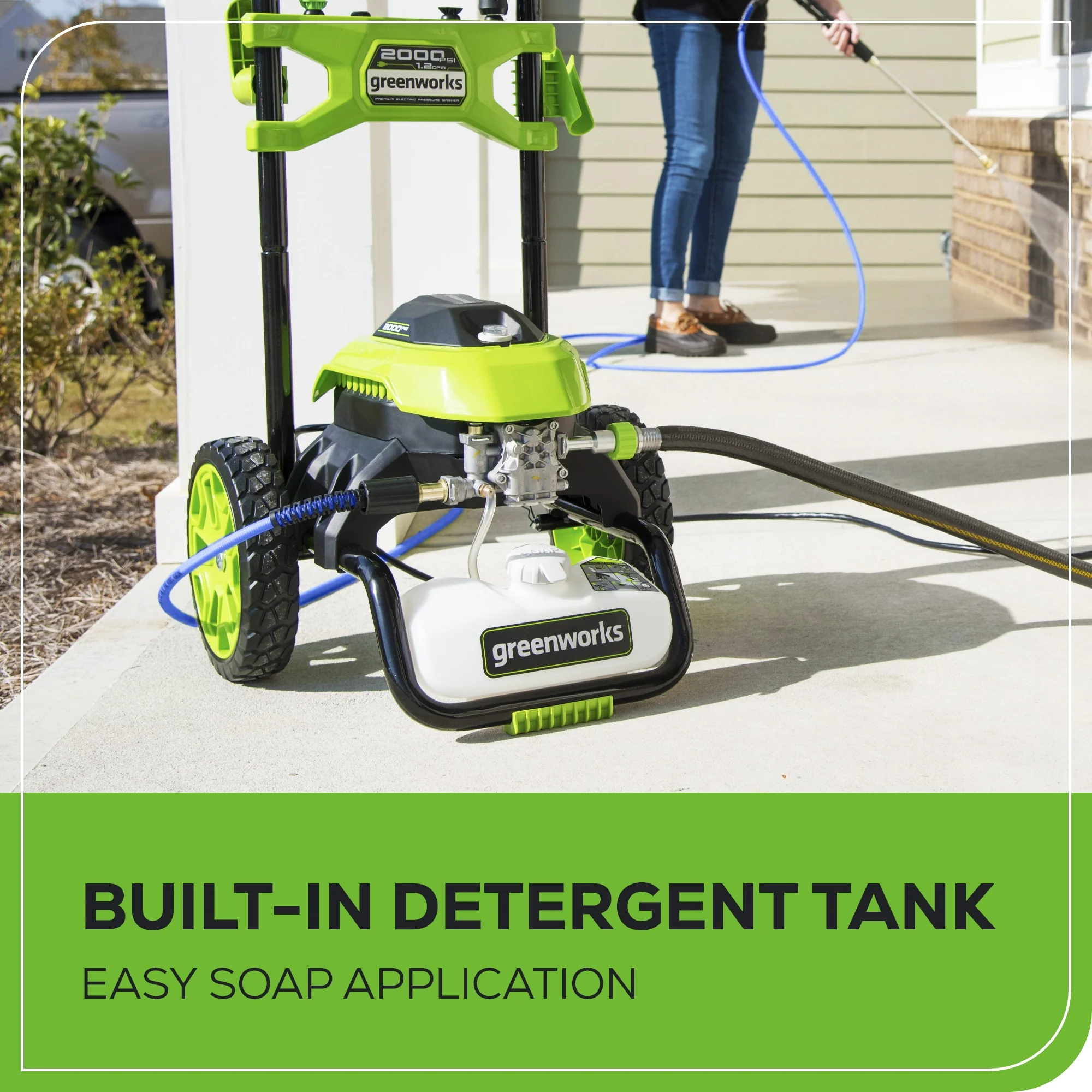 RENEWED 2000 PSI 14Amp 1.2 GPM Cold Water Electric Pressure Washer w/ 12” Surface Cleaner and Premium Foam Cannon