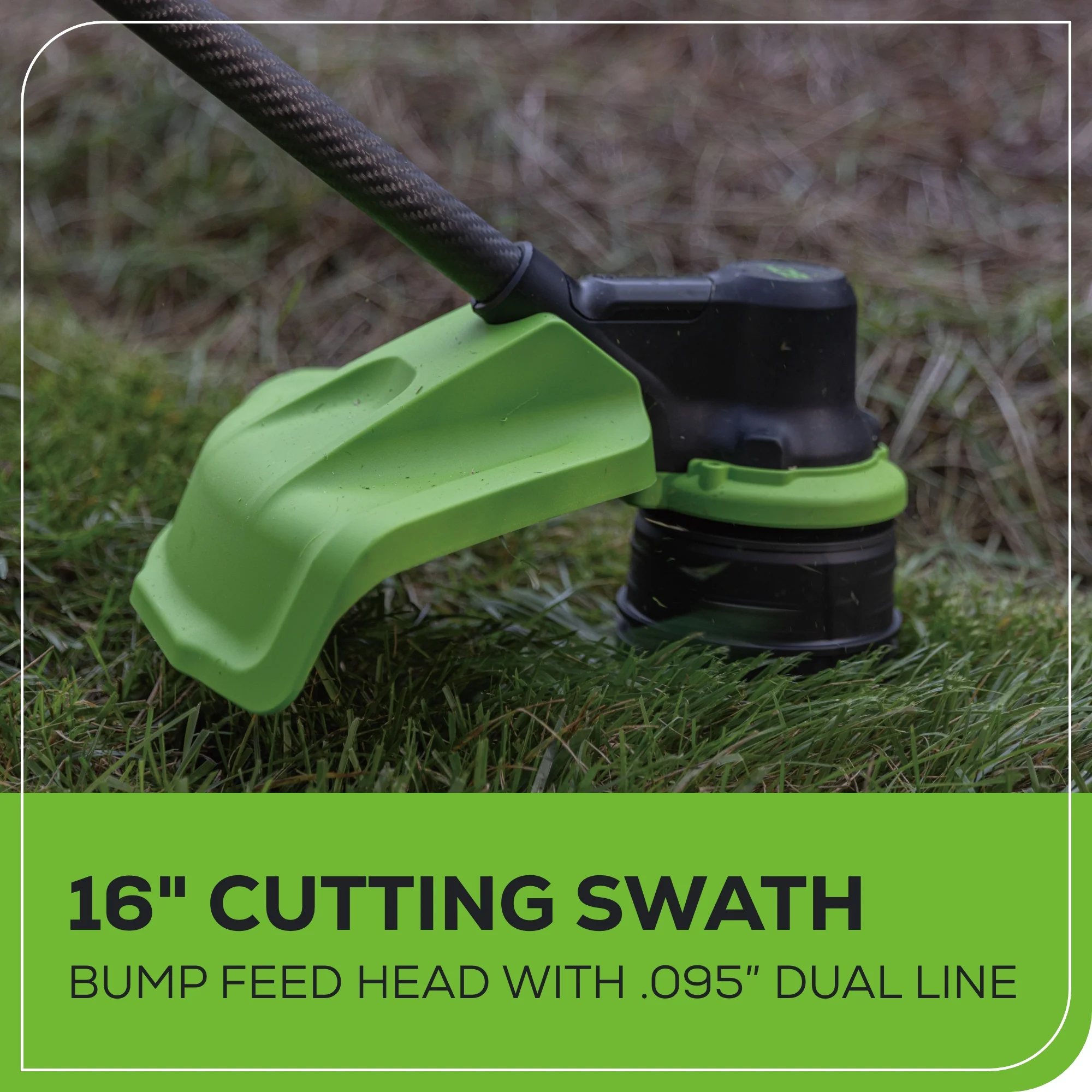 80V Cordless 16 Brushless Carbon Fiber String Trimmer w/ 2.0Ah Battery & Charger