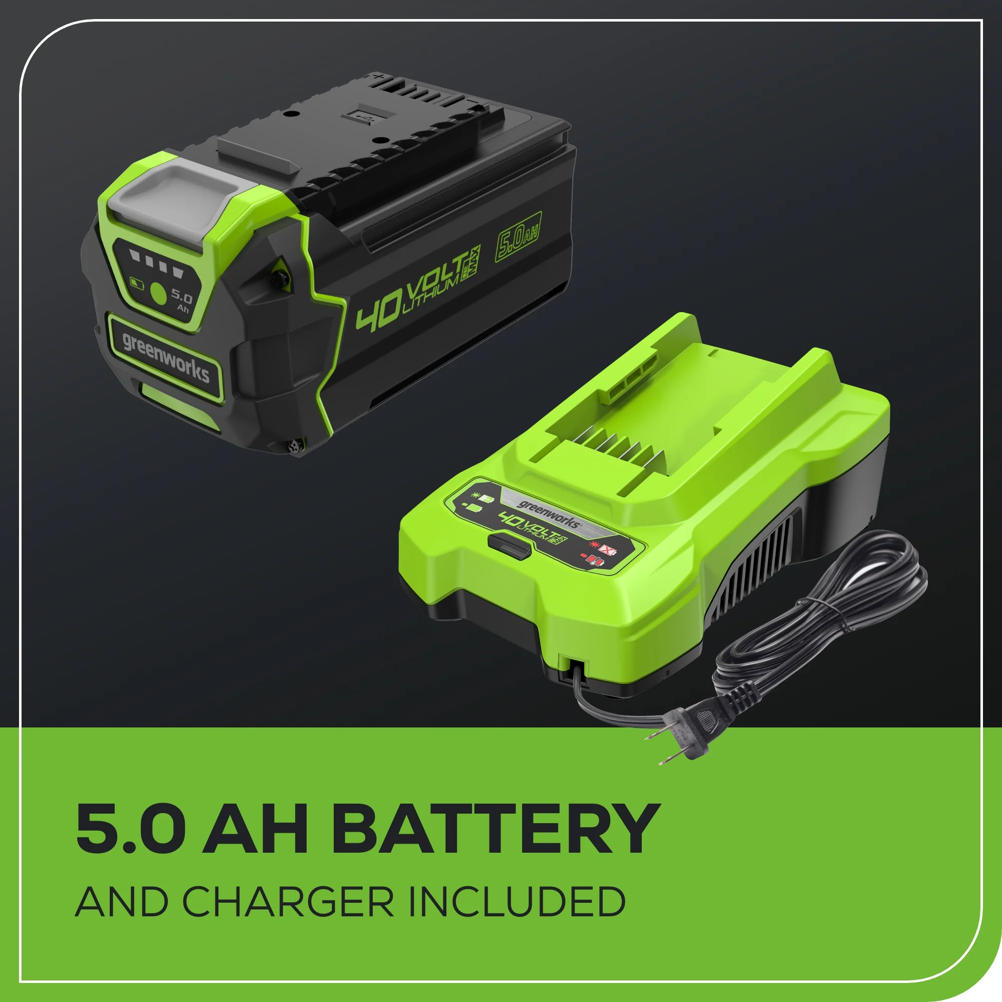 40V 21 Cordless Battery Self-Propelled Lawn Mower w/ 5.0Ah Battery & Charger