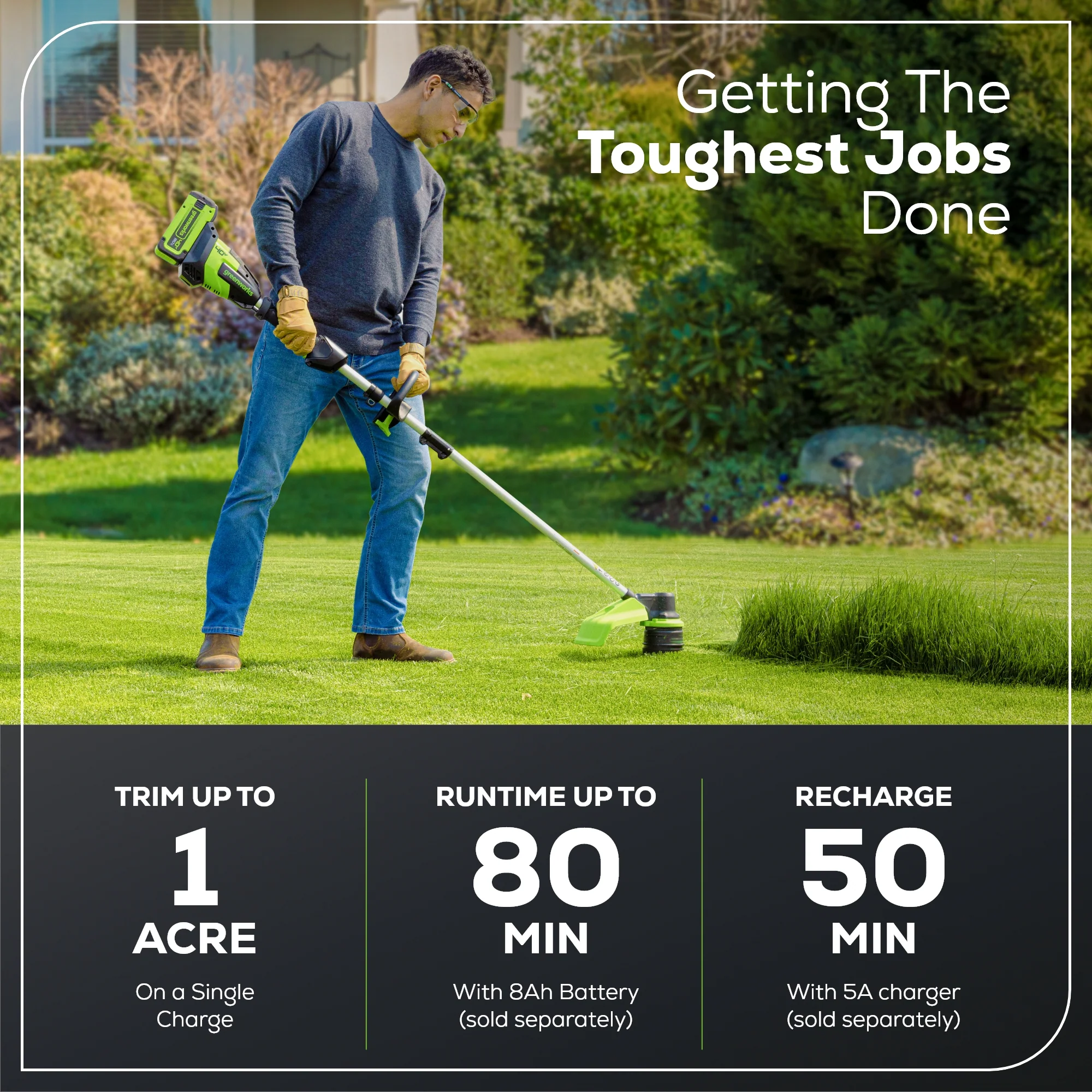 40V 17 Cordless Battery String Trimmer (Tool Only)