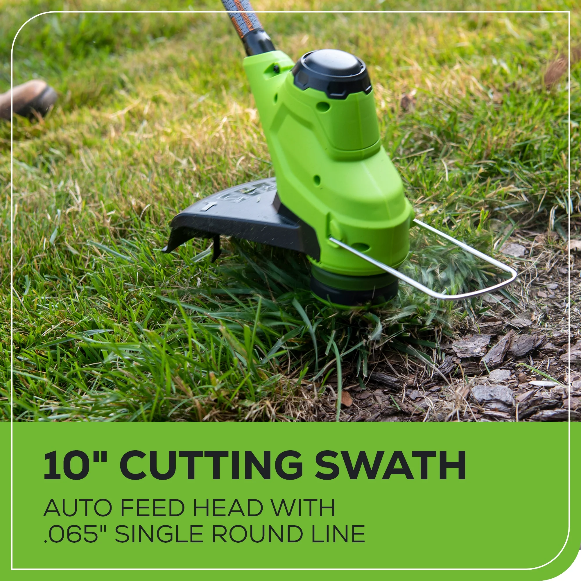 24V 10 Cordless Battery String Trimmer w/ 2.0 Ah USB Battery & Charger