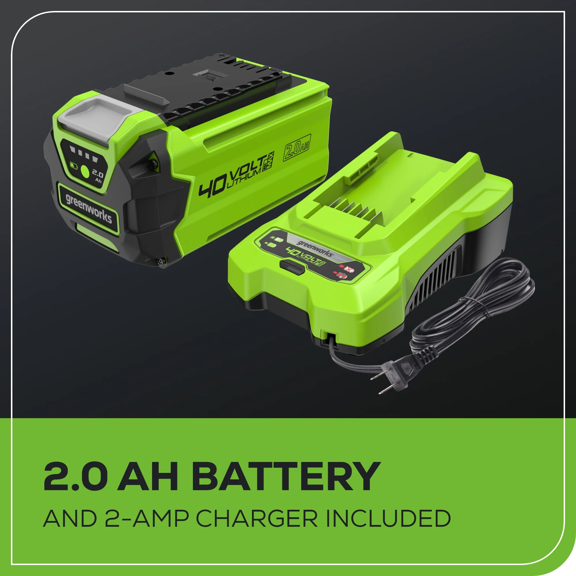 40V 13 Gen 2 Cordless Battery String Trimmer / Edger w/ 2.0Ah USB Battery & Charger