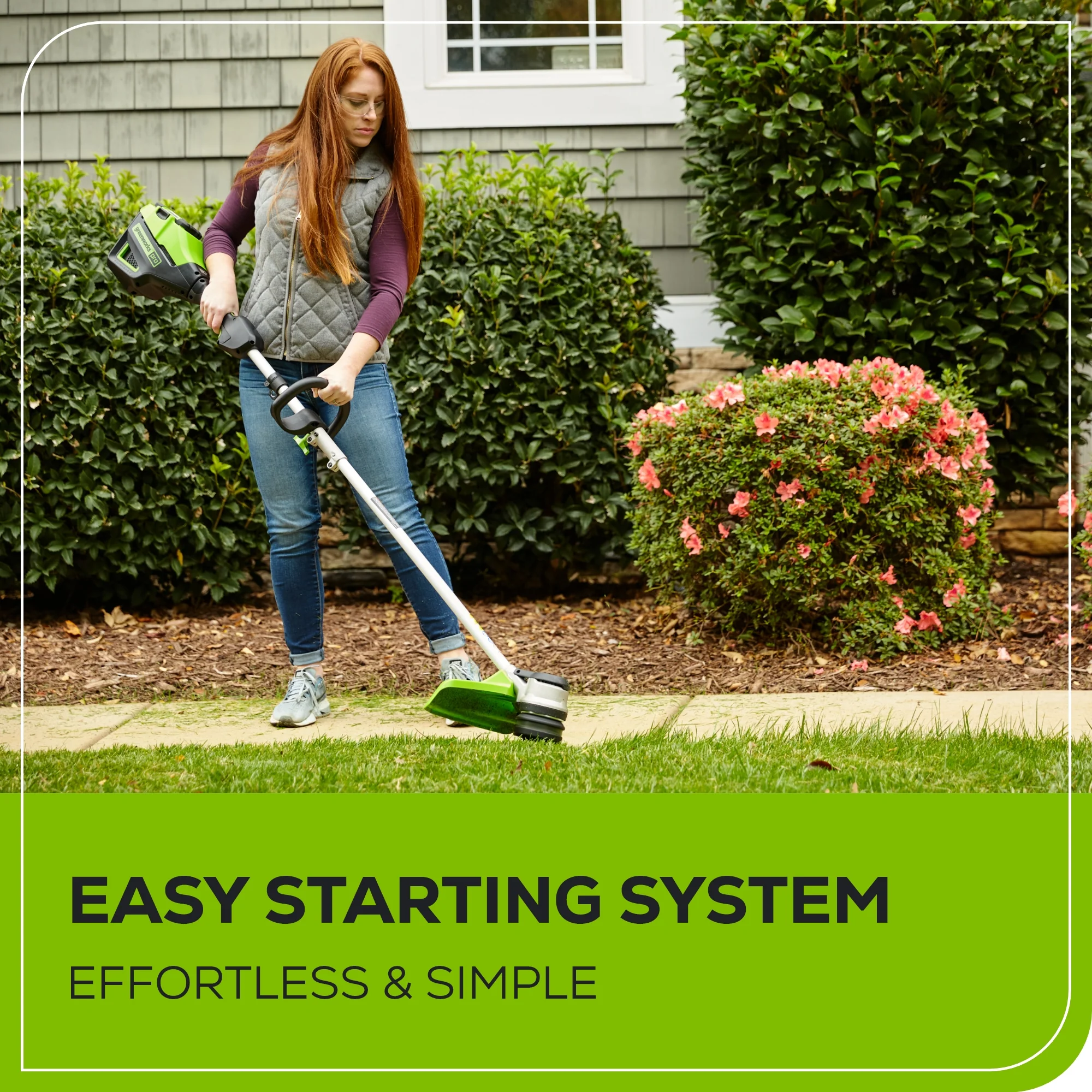 80V 16 Cordless Battery String Trimmer( .095 line) w/ 2.0 Ah Battery & 4.0Amp Charger