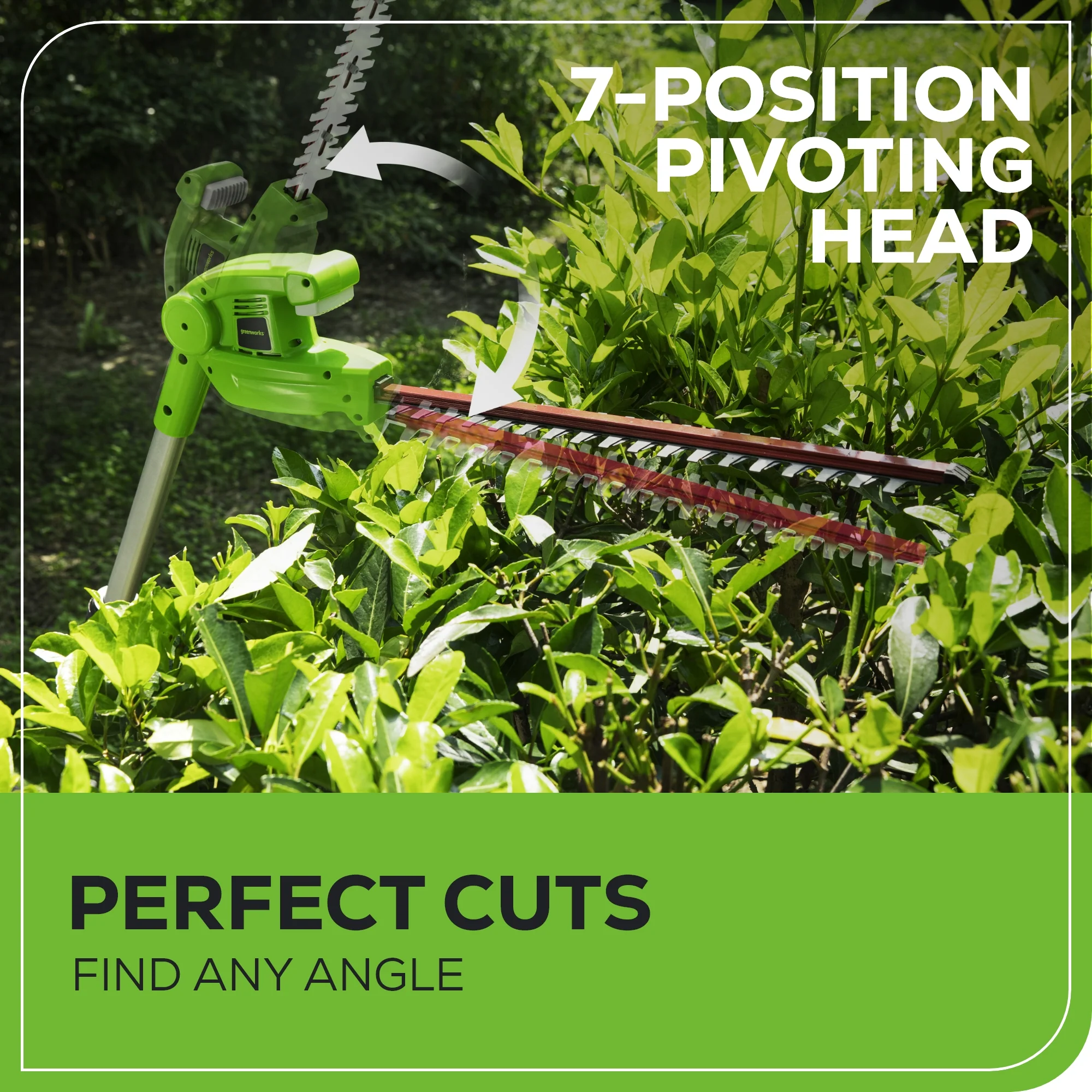 40V 20 Cordless Battery Pole Hedge Trimmer w/ 2.0 Ah Battery & Charger