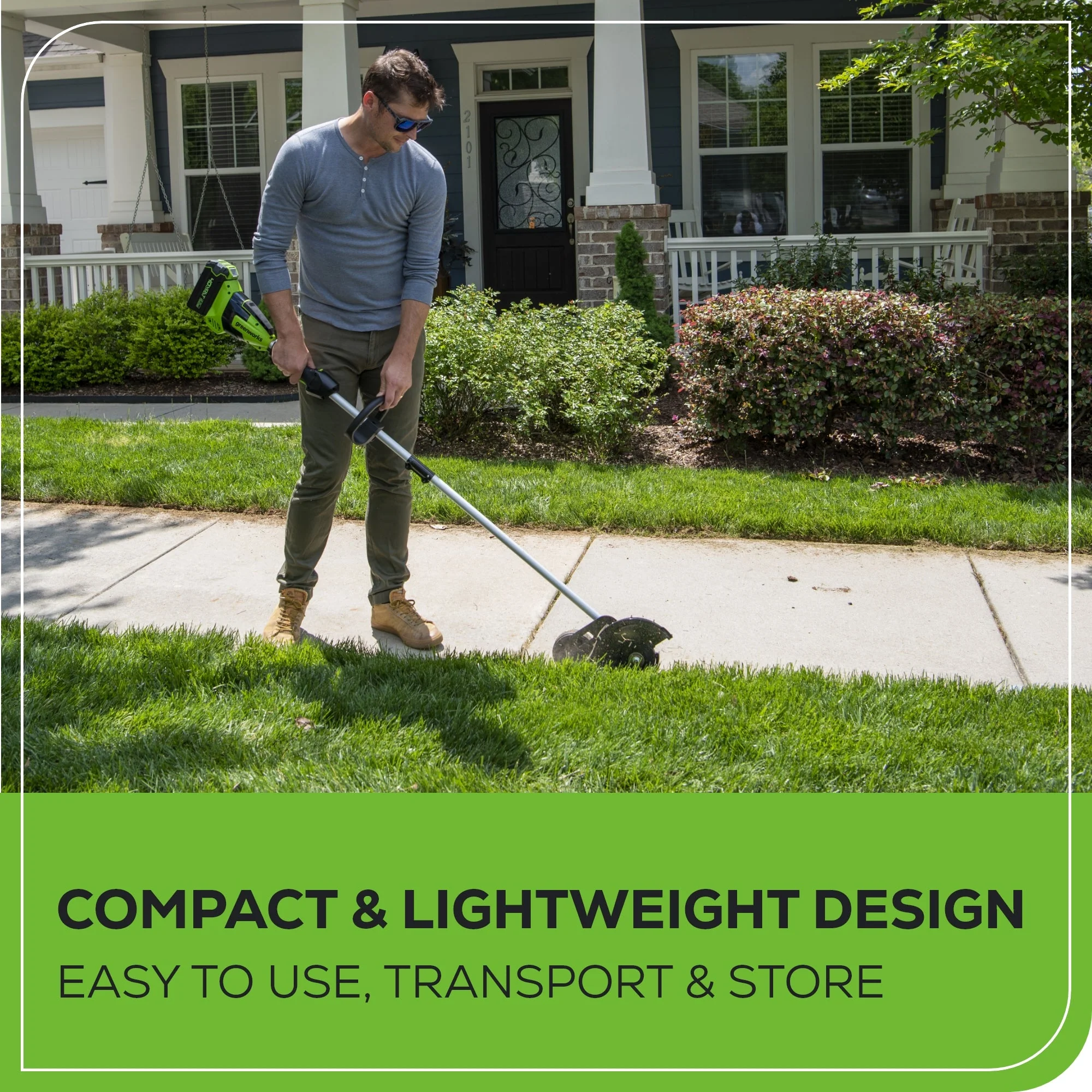 40V 8 Cordless Battery Edger & 12 String Trimmer Combo Kit w 4.0 Ah Battery & Charger