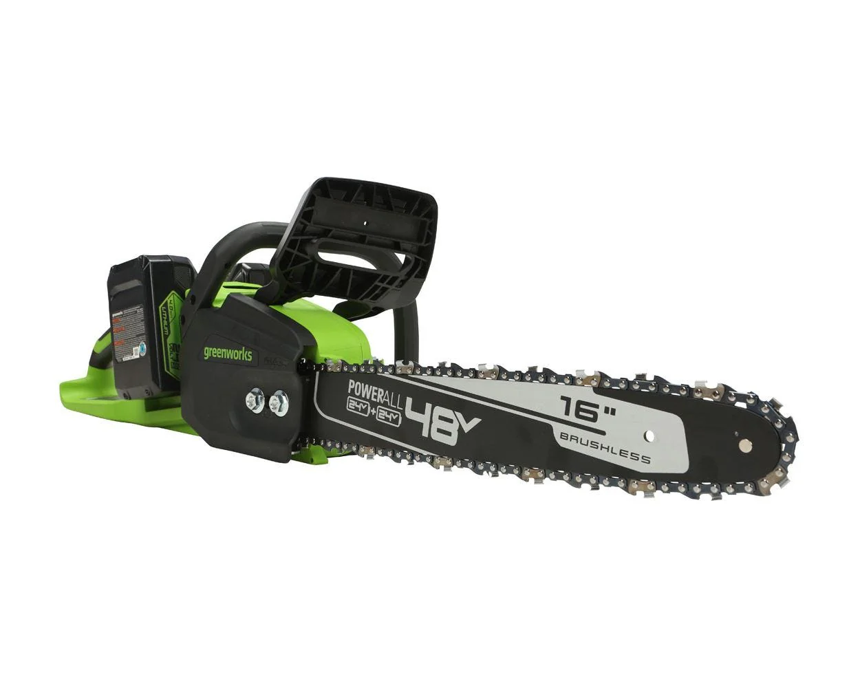48V (2x24V) 16 Cordless Battery Chainsaw w/ Two (2) 4.0Ah USB Batteries & Dual Port Charger