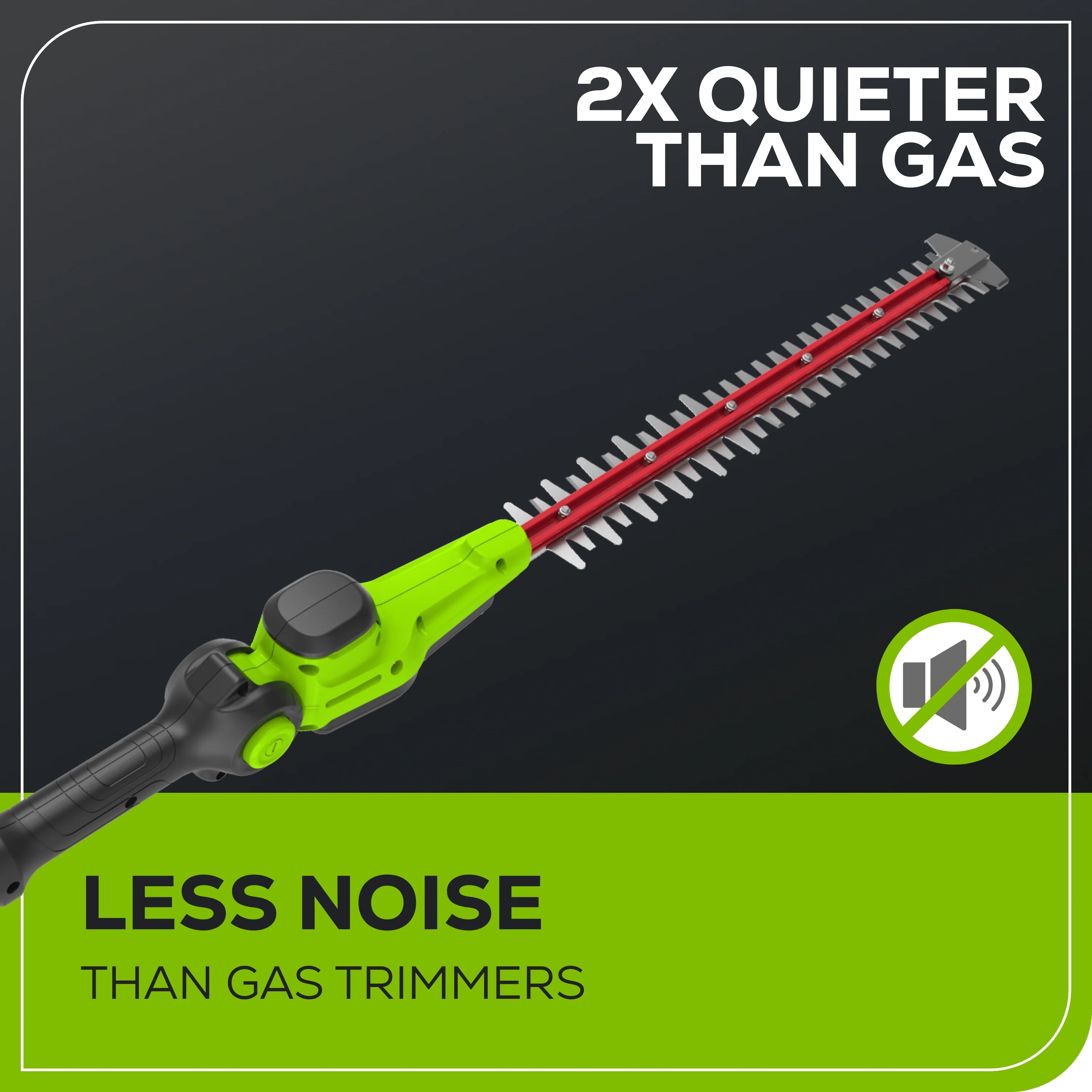 60V 20  6-position Cordless Battery Pole Hedge w/ 2Ah Battery and 3A Charger