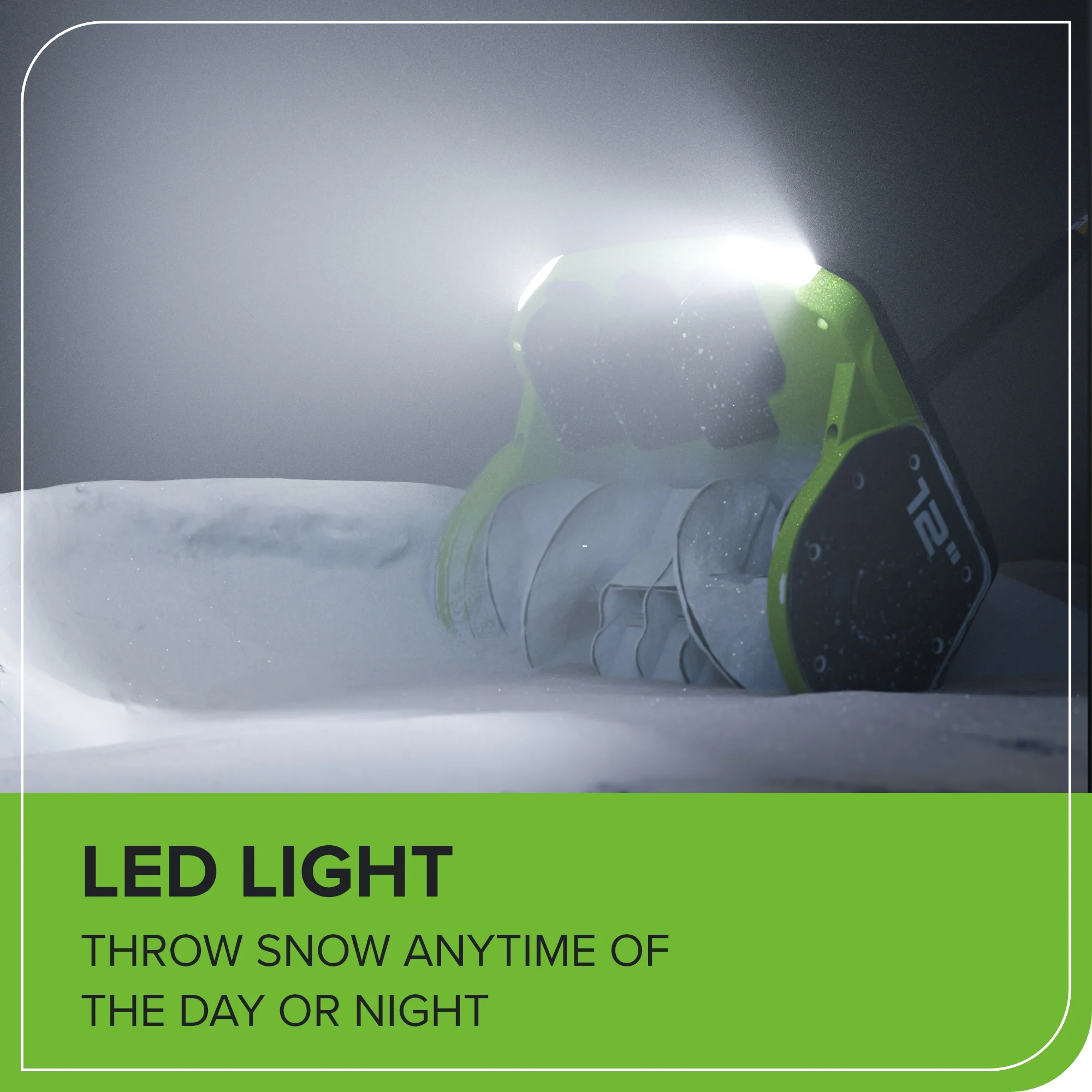 80V 12 Cordless Battery LED Snow Shovel w/ Directional Vanes (Tool Only)