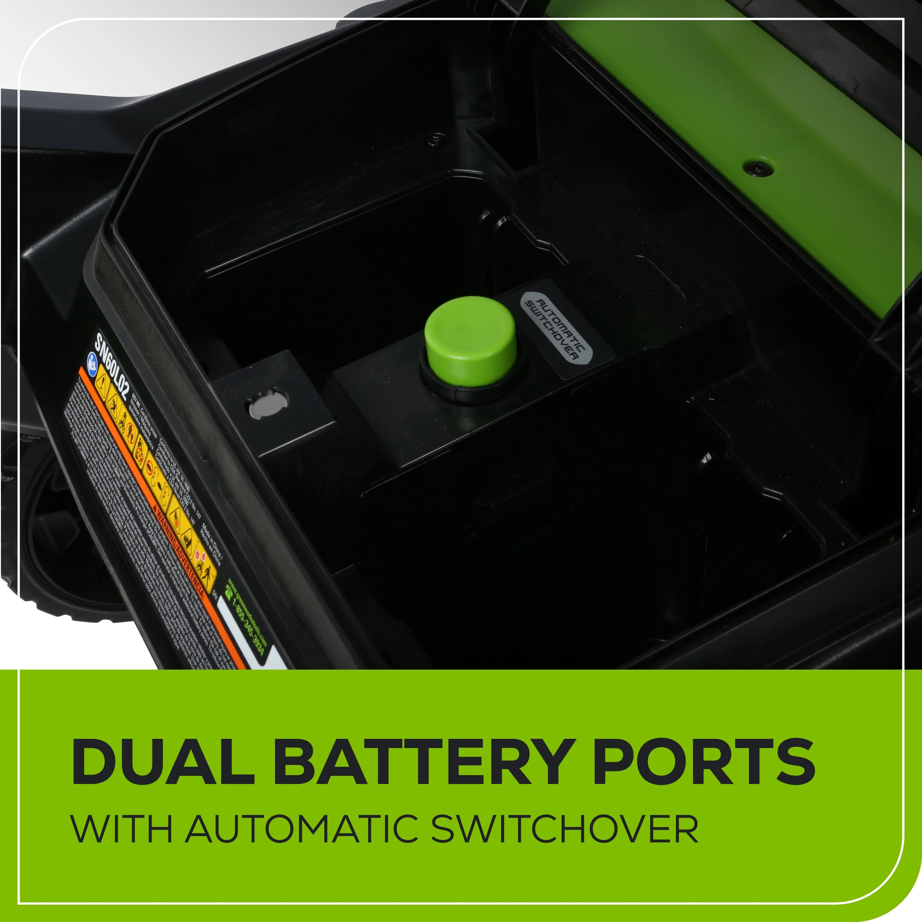 60V 22 Cordless Battery Single-Stage Snow Blower w/ Two (2) 5.0 Ah Batteries & Dual-Port Charger