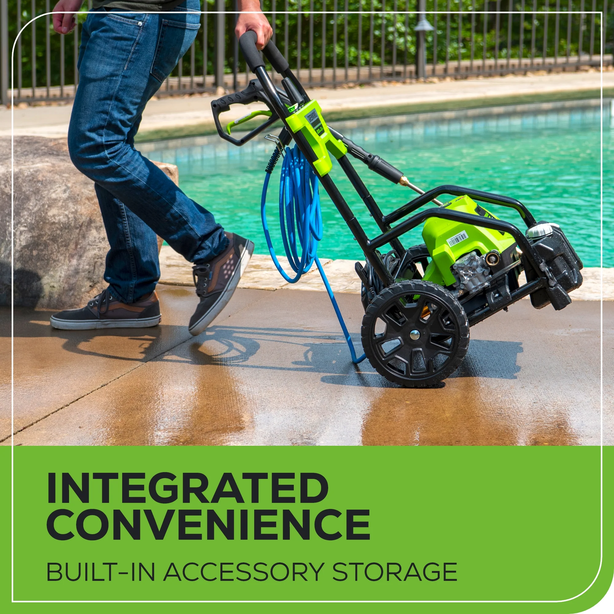 RENEWED 2000 PSI 1.2 GPM Cold Water Electric Pressure Washer w/ 12” Surface Cleaner and Premium Foam Cannon