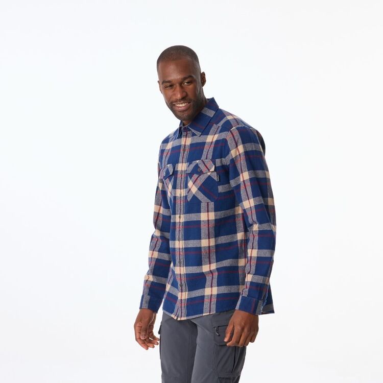 Men's Robinson Long Sleeve Shirt Naval Academy & Buff L