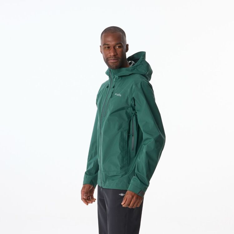 Men's Stratus Hooded Rain Jacket Trekking Green