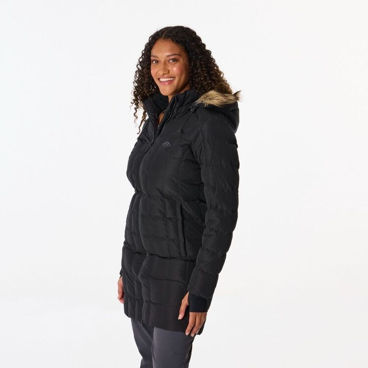 Women's Liberty 700 Goose Down Hooded Longline Jacket Black