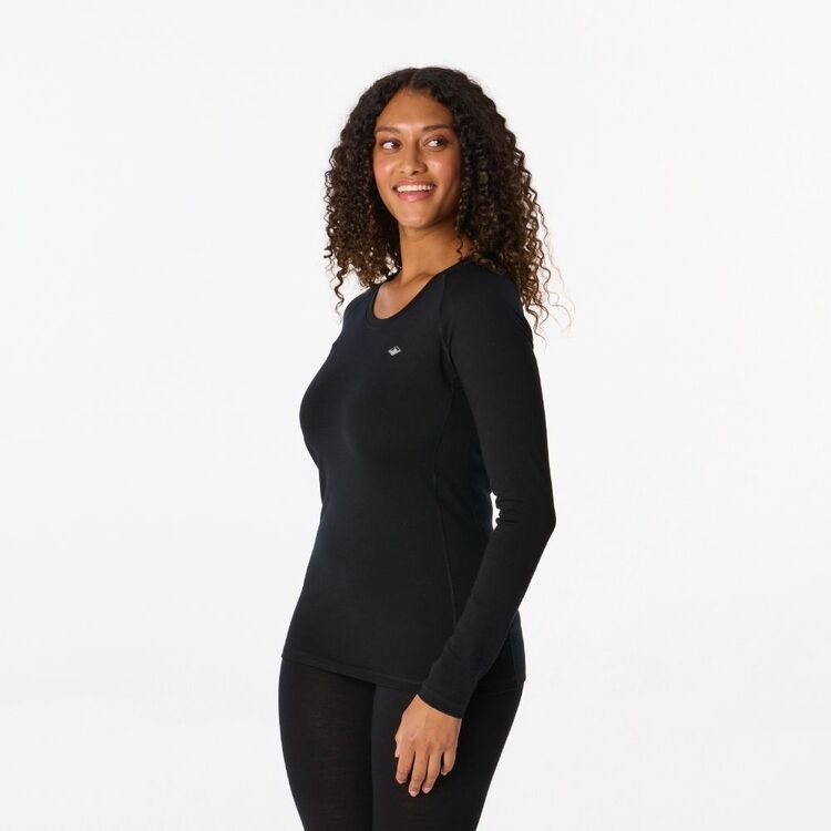 Women's Merino Long Sleeve Top Black
