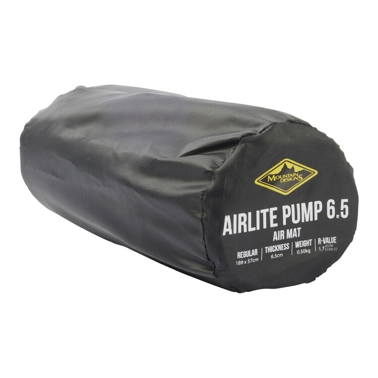 Mountain Designs Airlite Pump 6.5 Sleeping Mat Grey