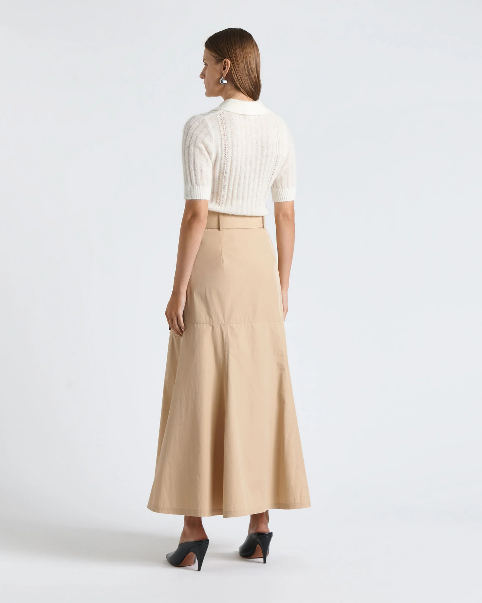 Cotton Twill Maxi Skirt