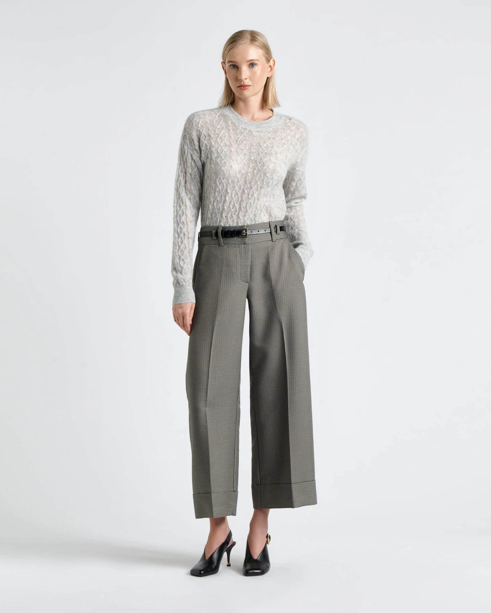 Alpaca Merino Blend Cable Sweater