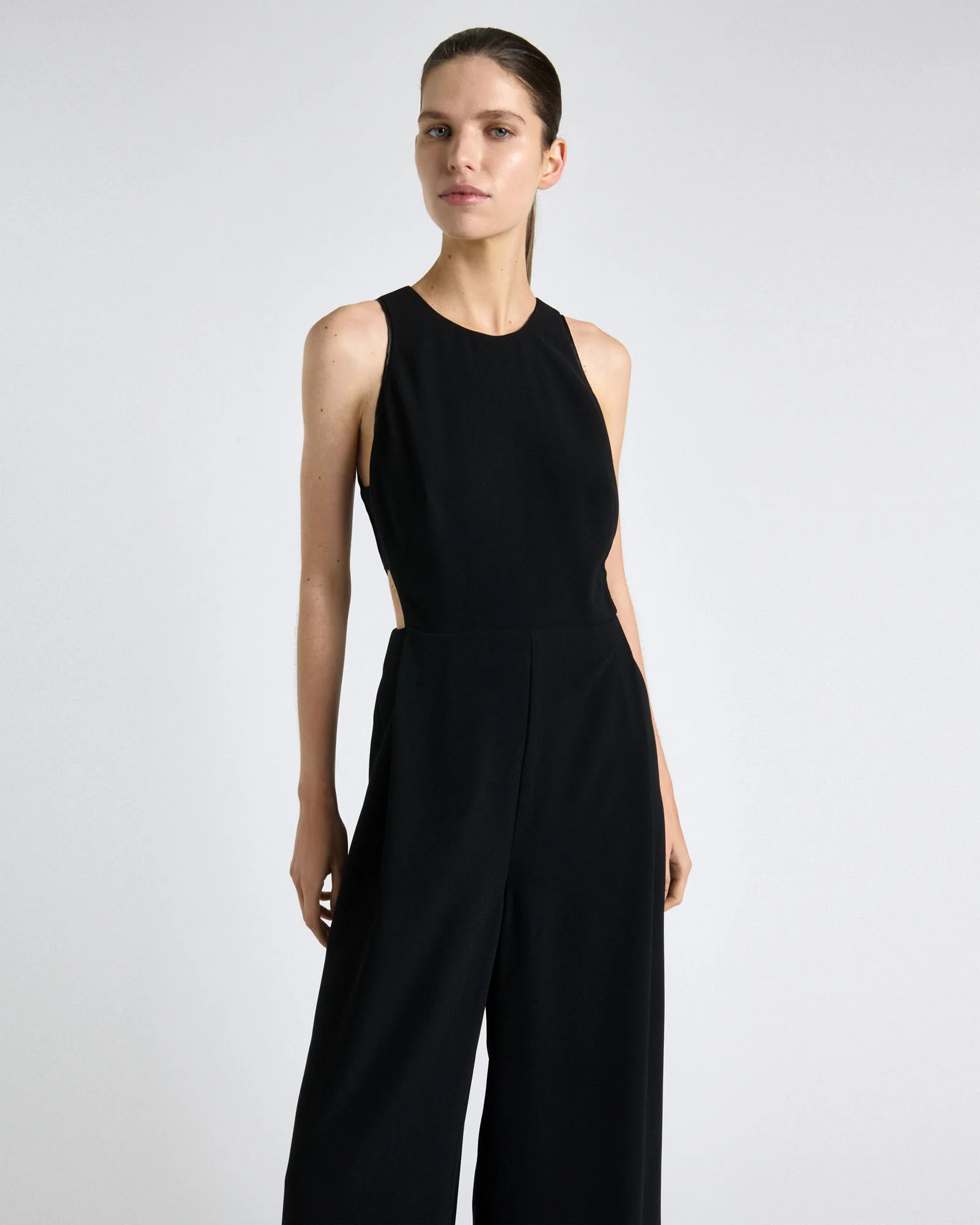 Recycled Crepe Satin Bind Jumpsuit
