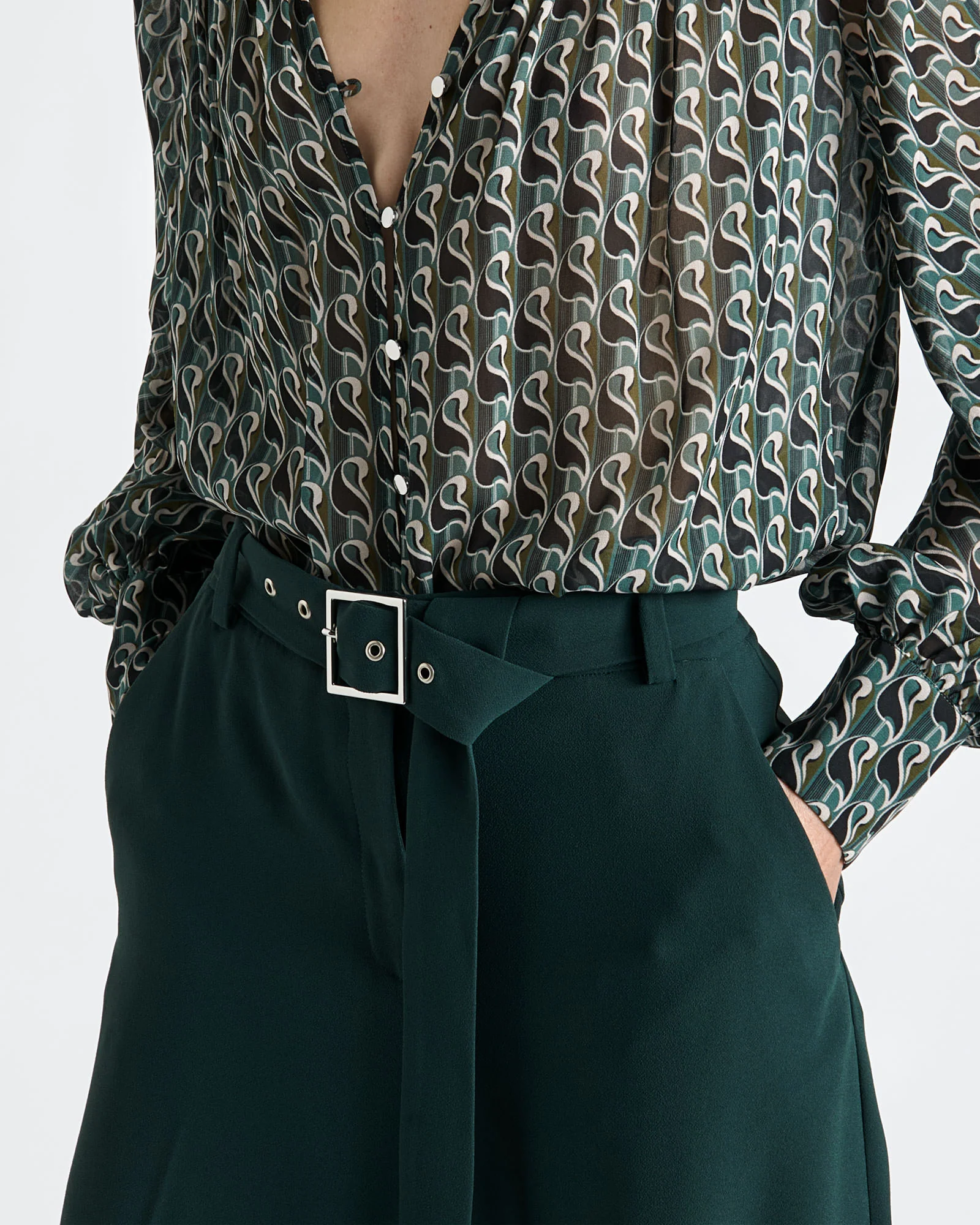 Belted Wide Leg Pant