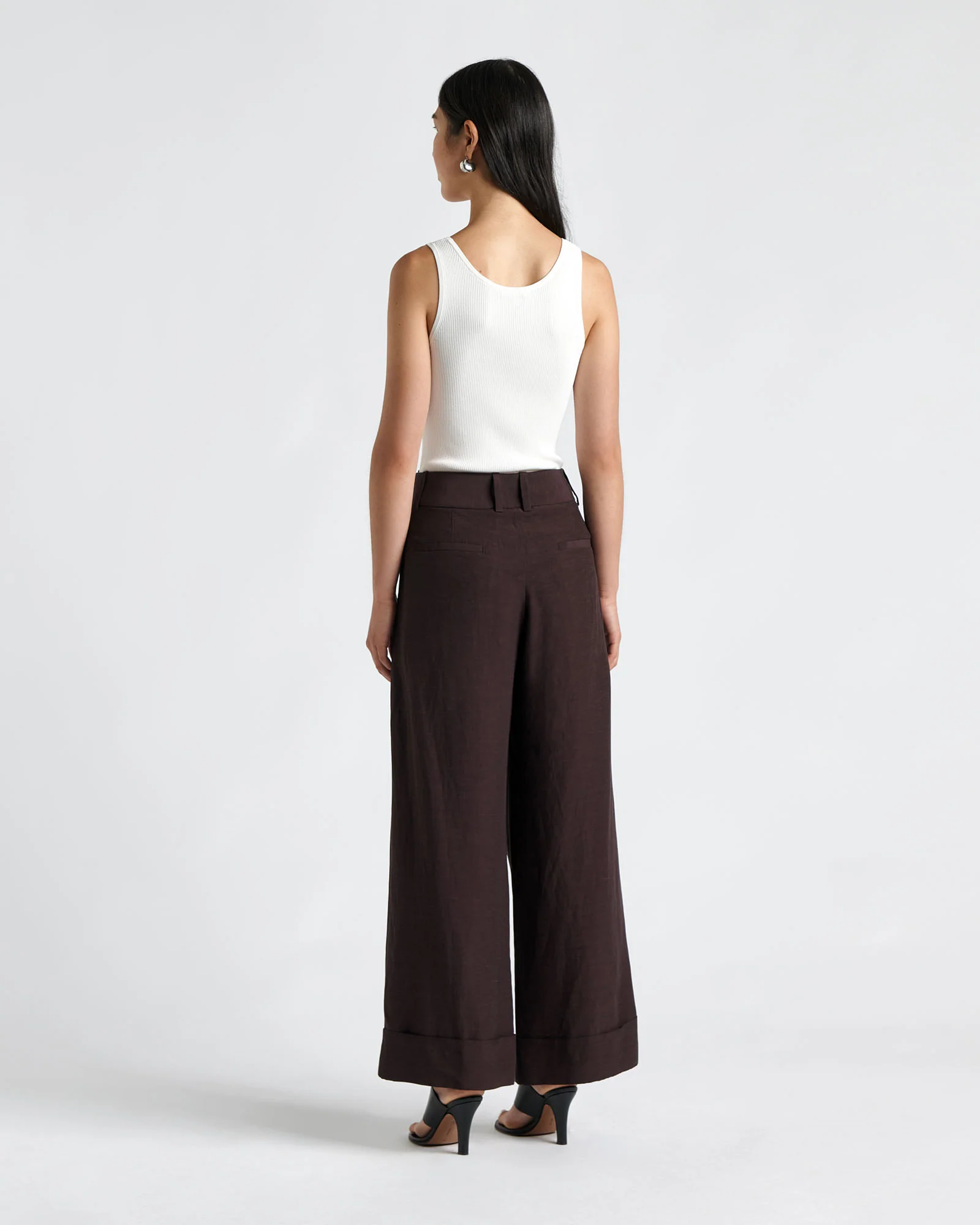 Viscose Blend Cropped Pant