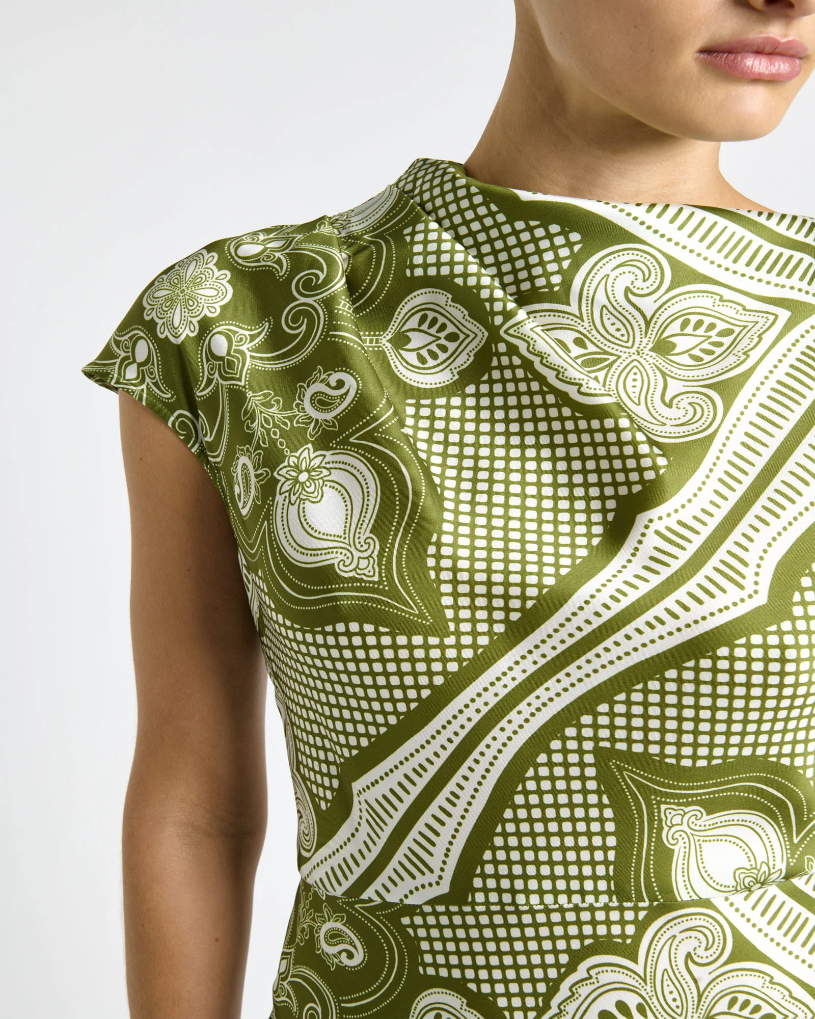 Chateau Asymmetric Midi Dress