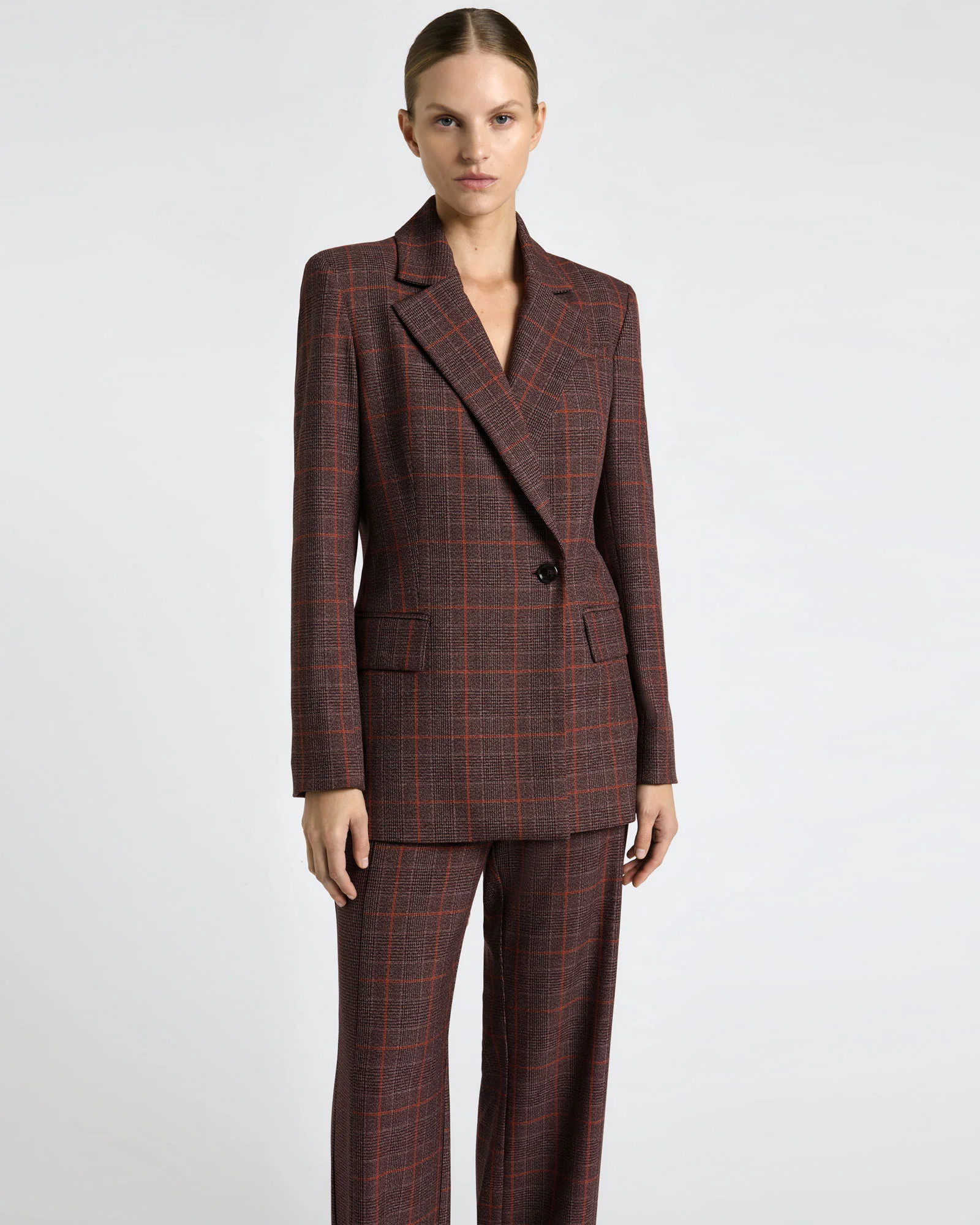 European Prince of Wales Check Blazer