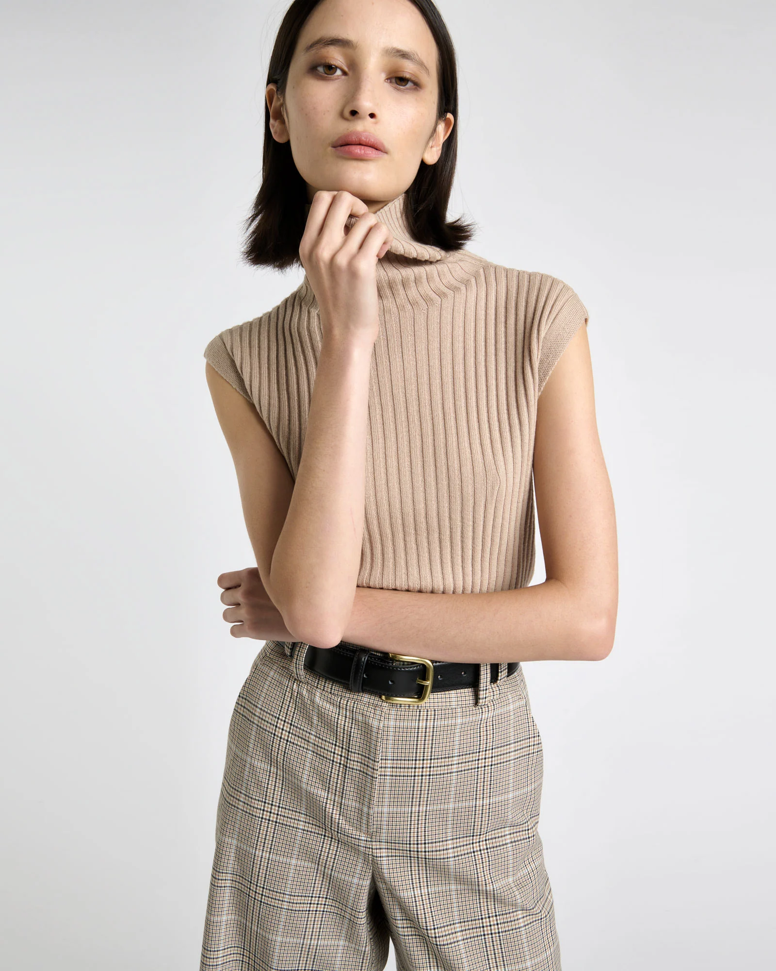 Merino Roll Neck Tank