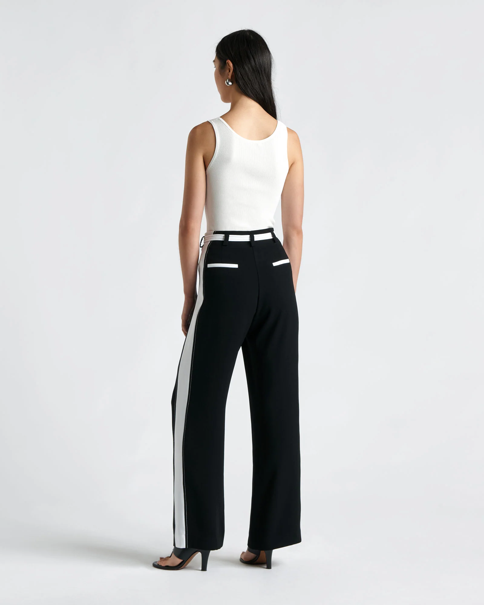 Contrast Wide Leg Pant