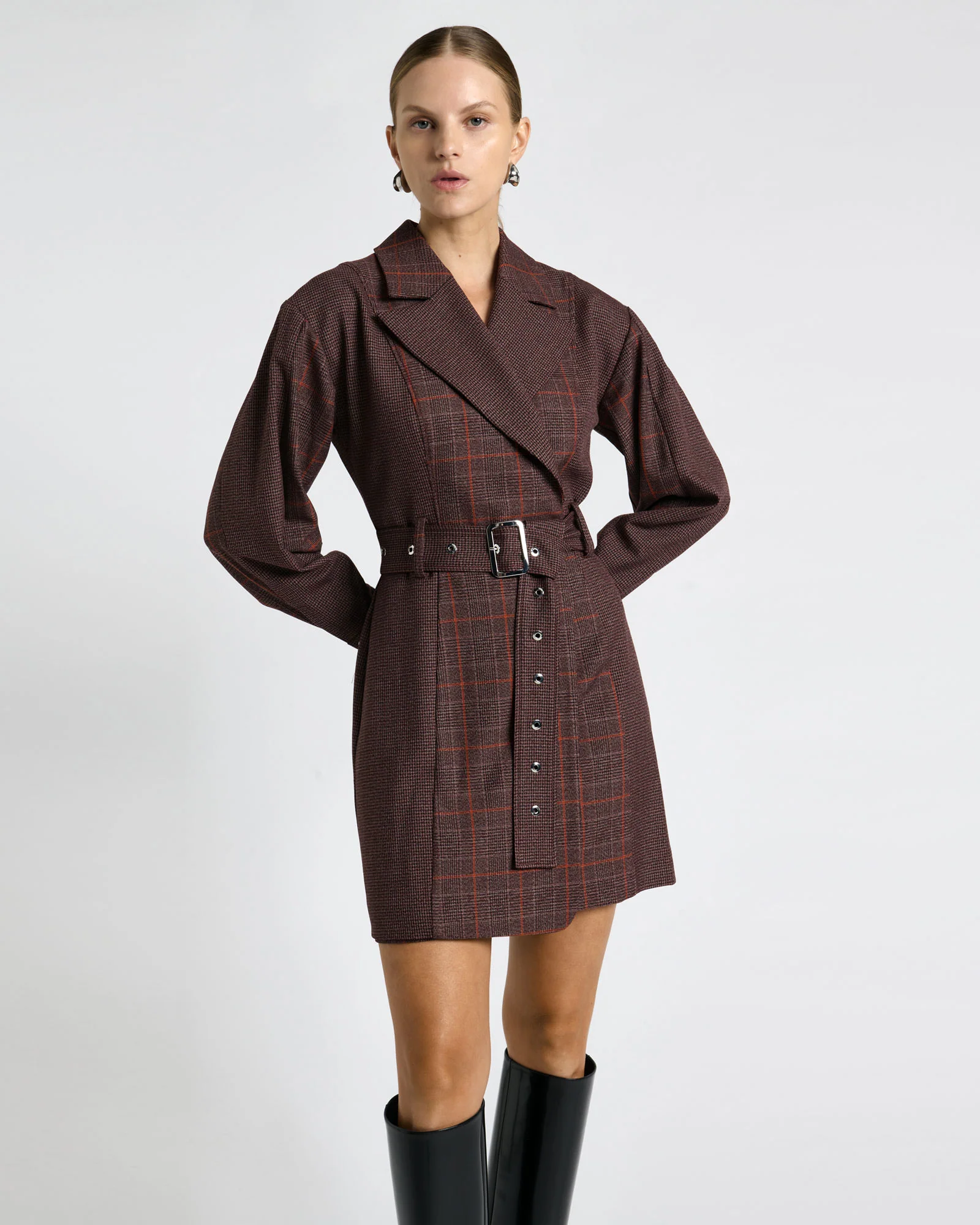 European Prince of Wales Check Mini Dress