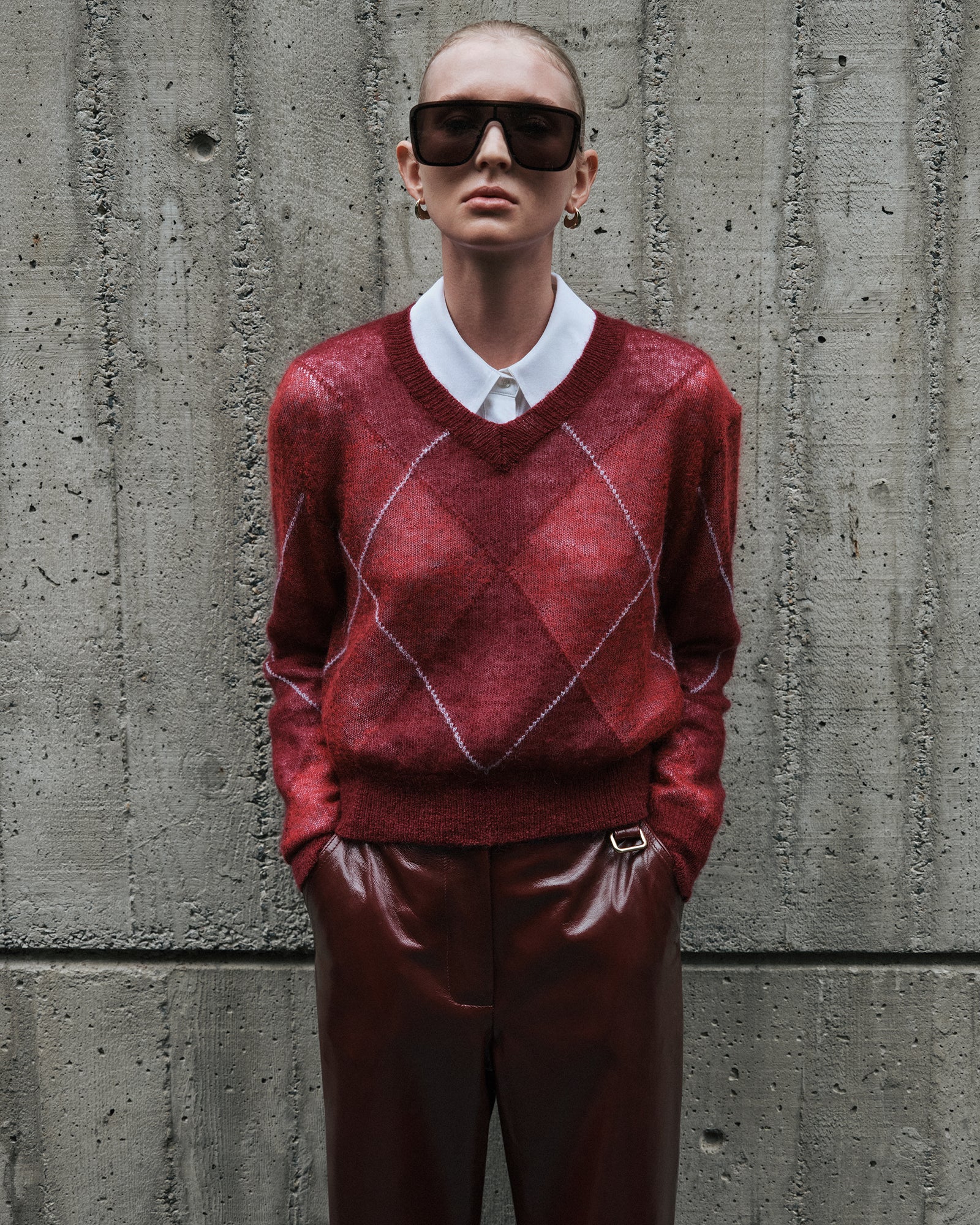 Mohair Argyle Sweater