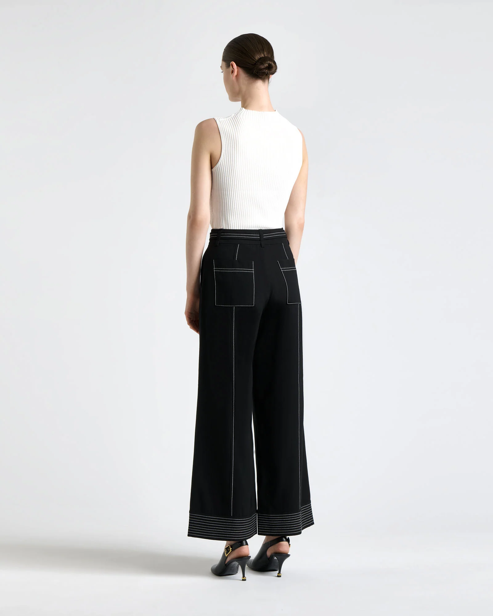 Diagonal Ribbed Knit Tank