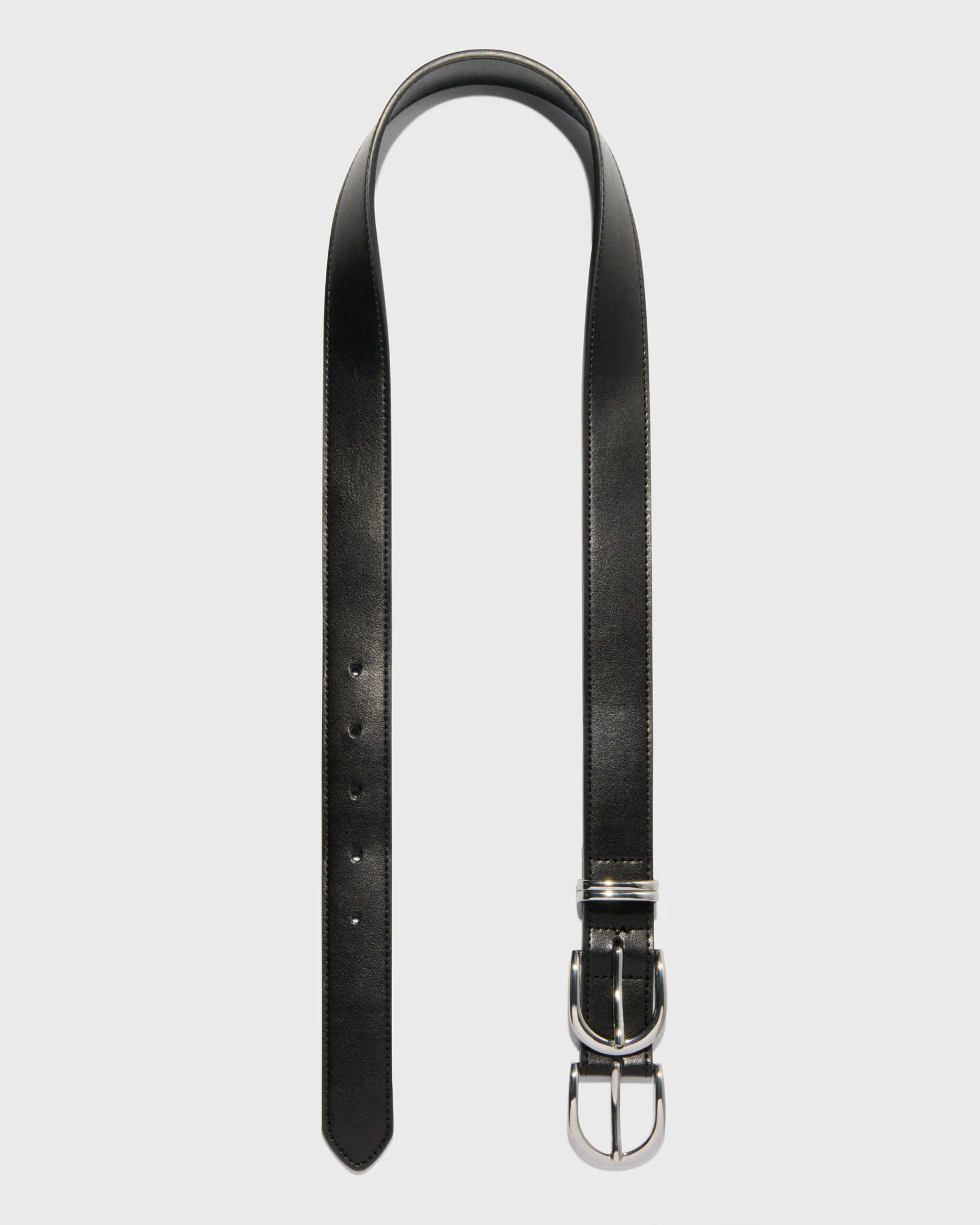Leather Double Buckle Belt