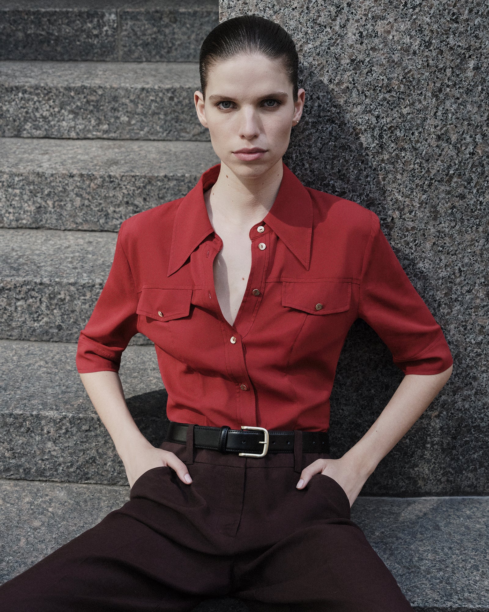 Short Sleeve Fitted Shirt