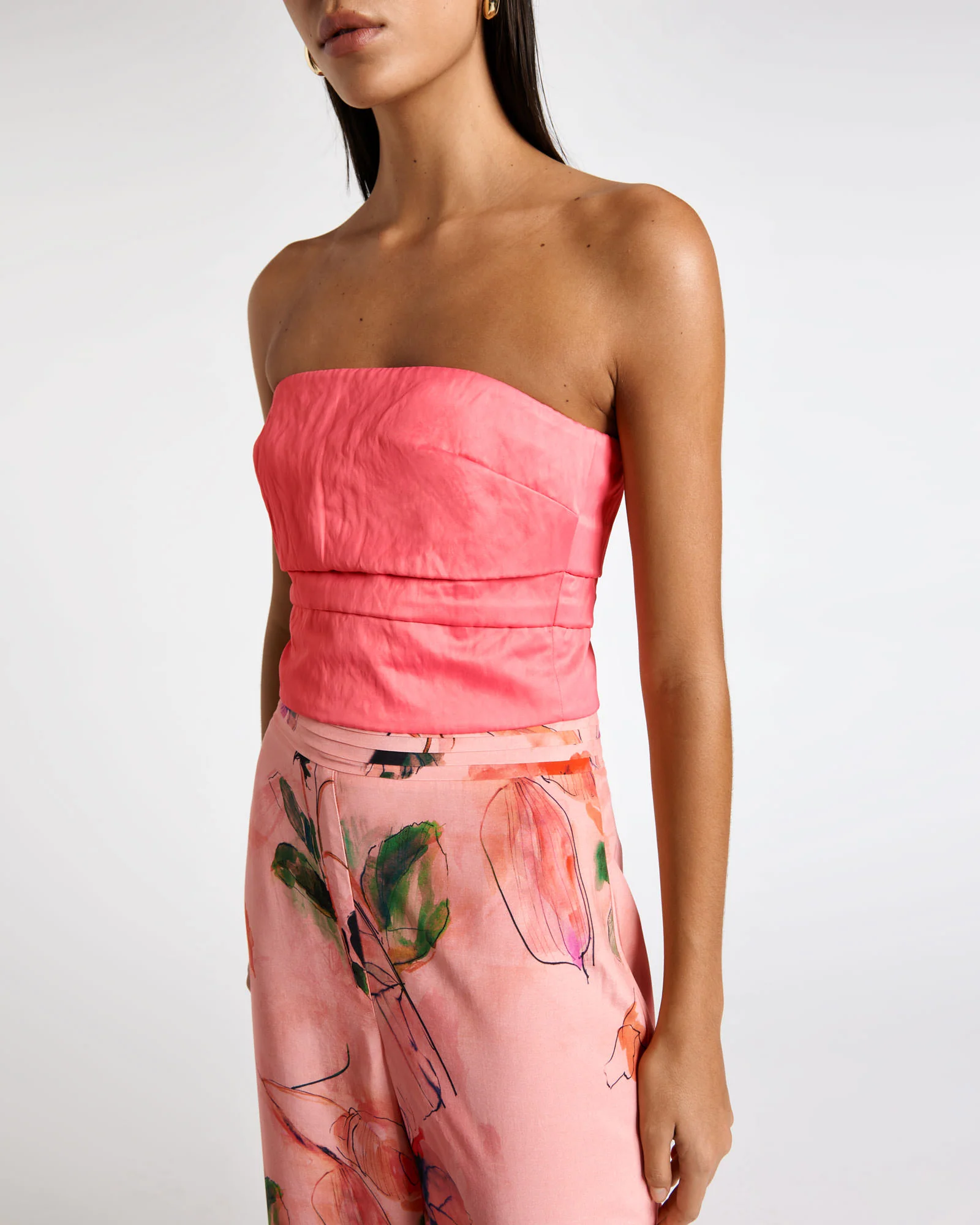 Italian Satin Bandeau Top