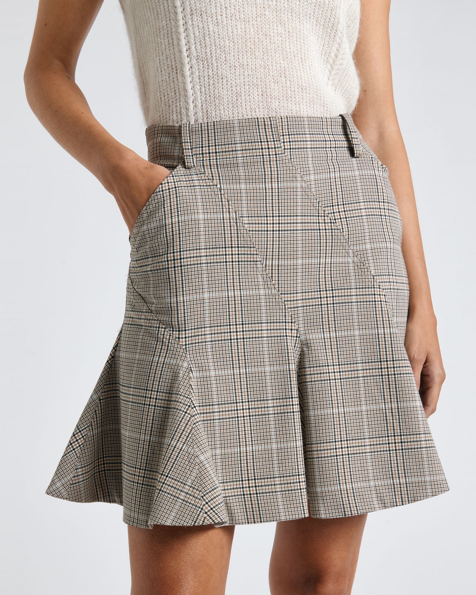 Prince of Wales Check Mini Skirt
