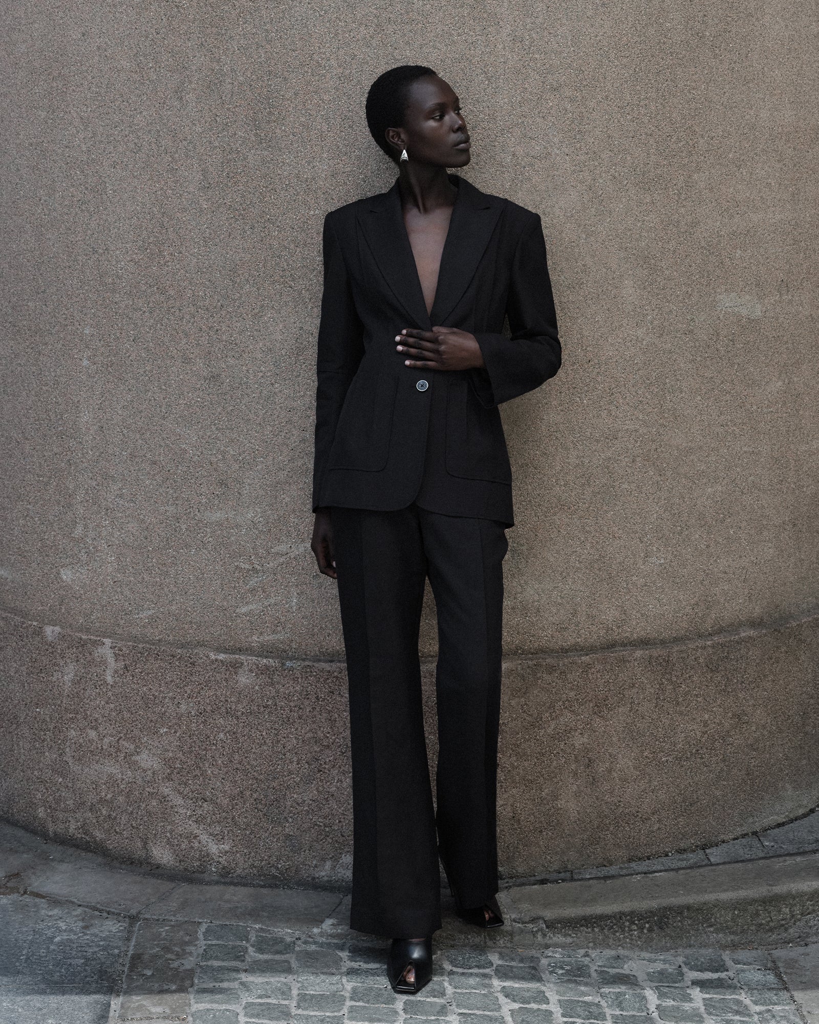 Linen Blend Bootleg Pant