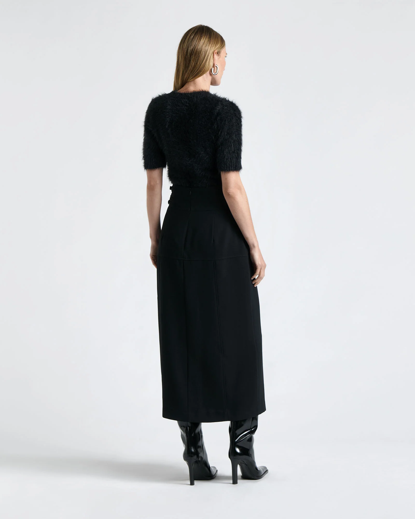 Double Buckle Midi Skirt