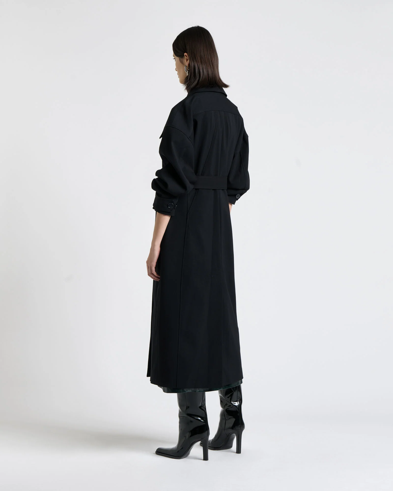 Viscose Twill Cocoon Trench