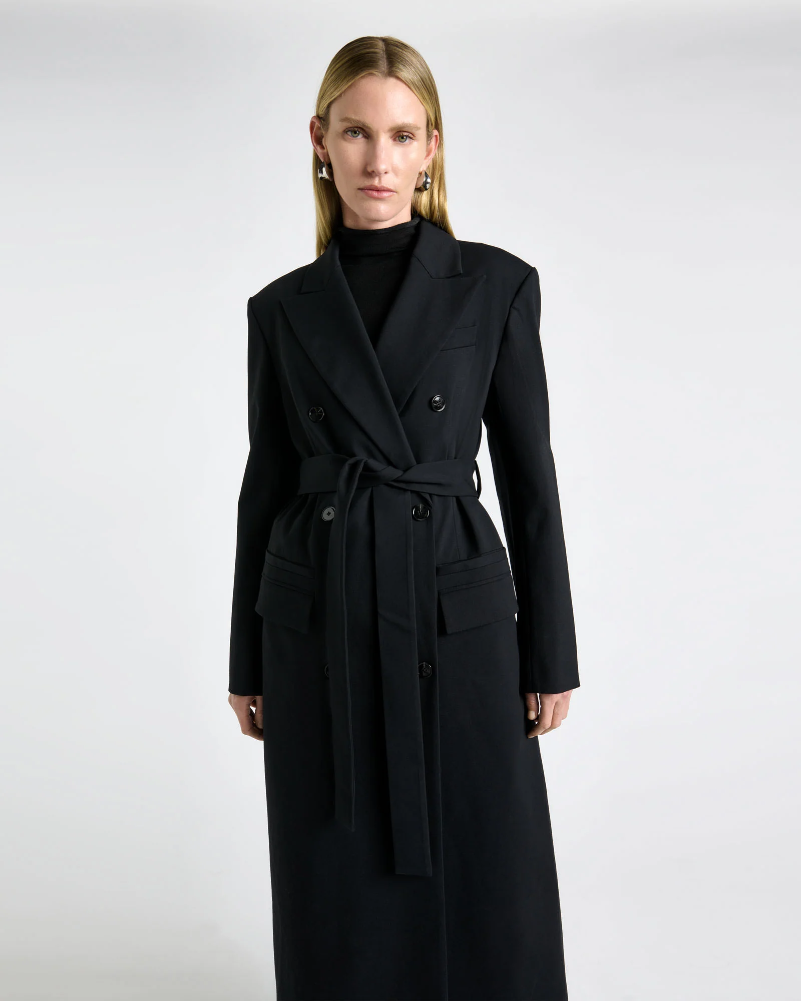 Viscose Twill Maxi Blazer