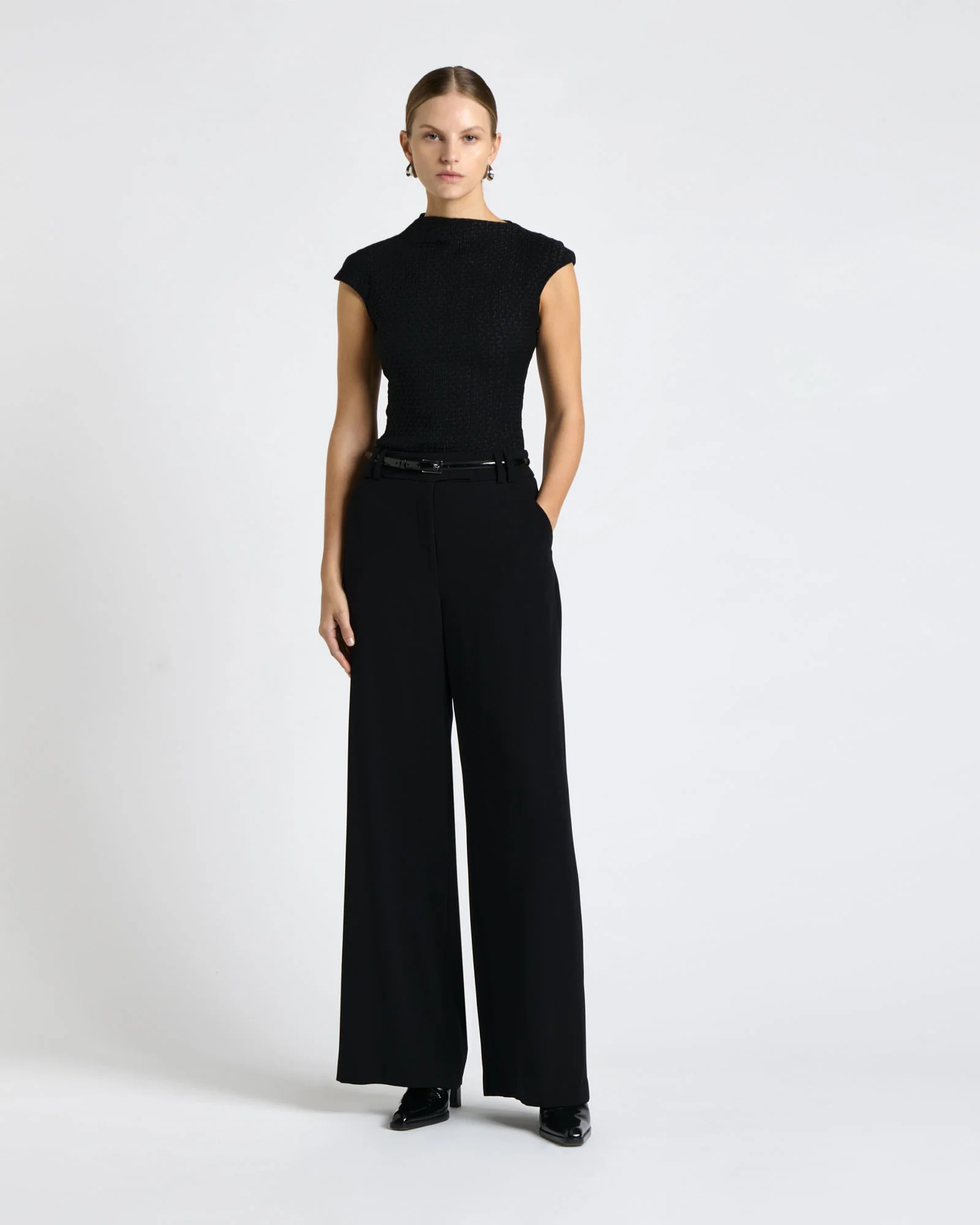 Satin Back Wide Leg Pant