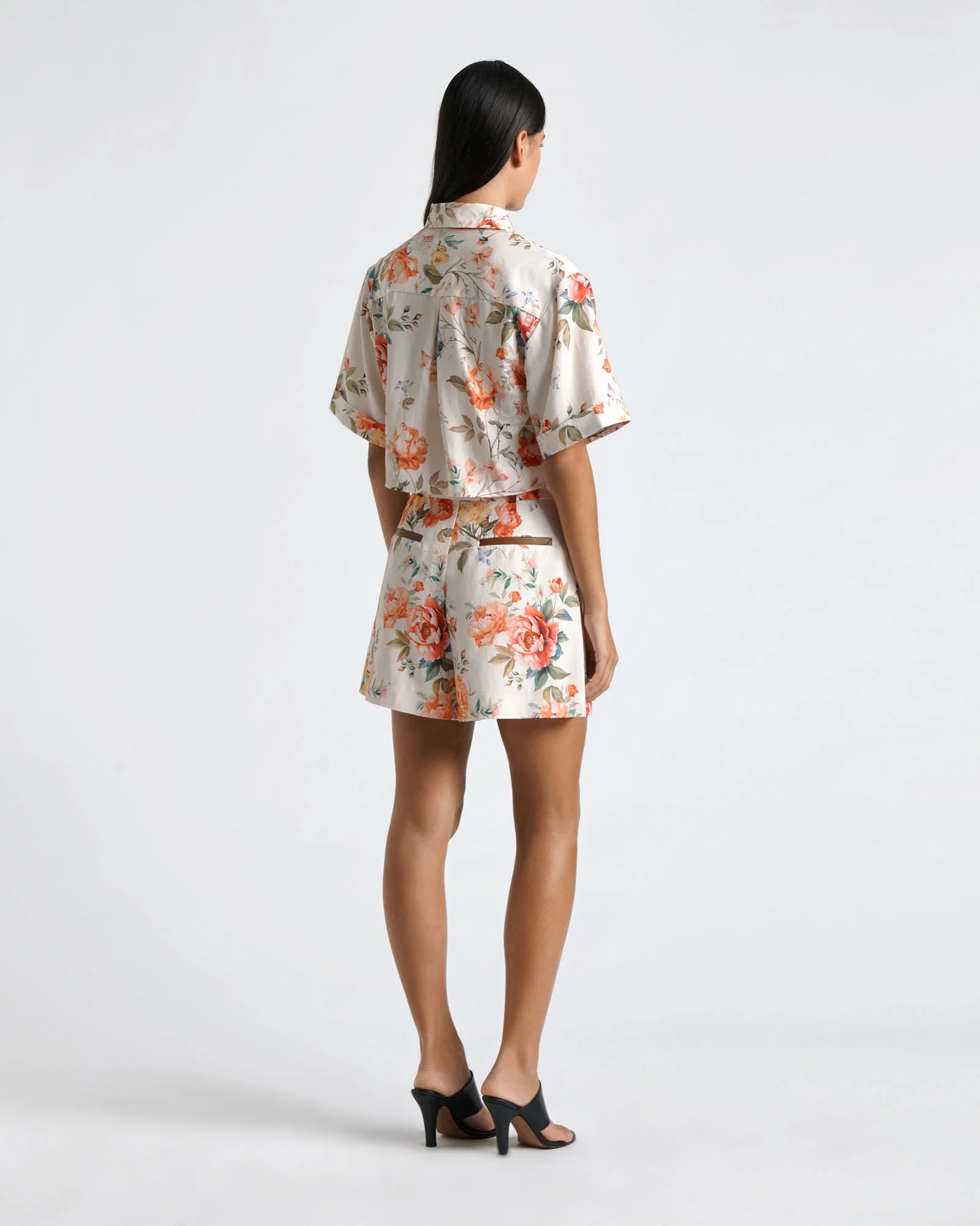 Peony Garden Cropped Shirt