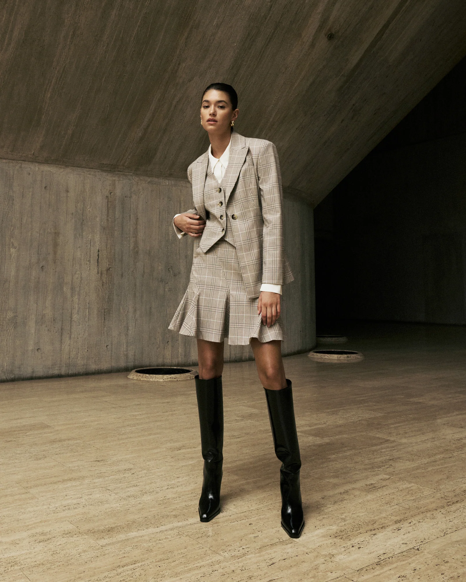 Prince of Wales Check Mini Skirt